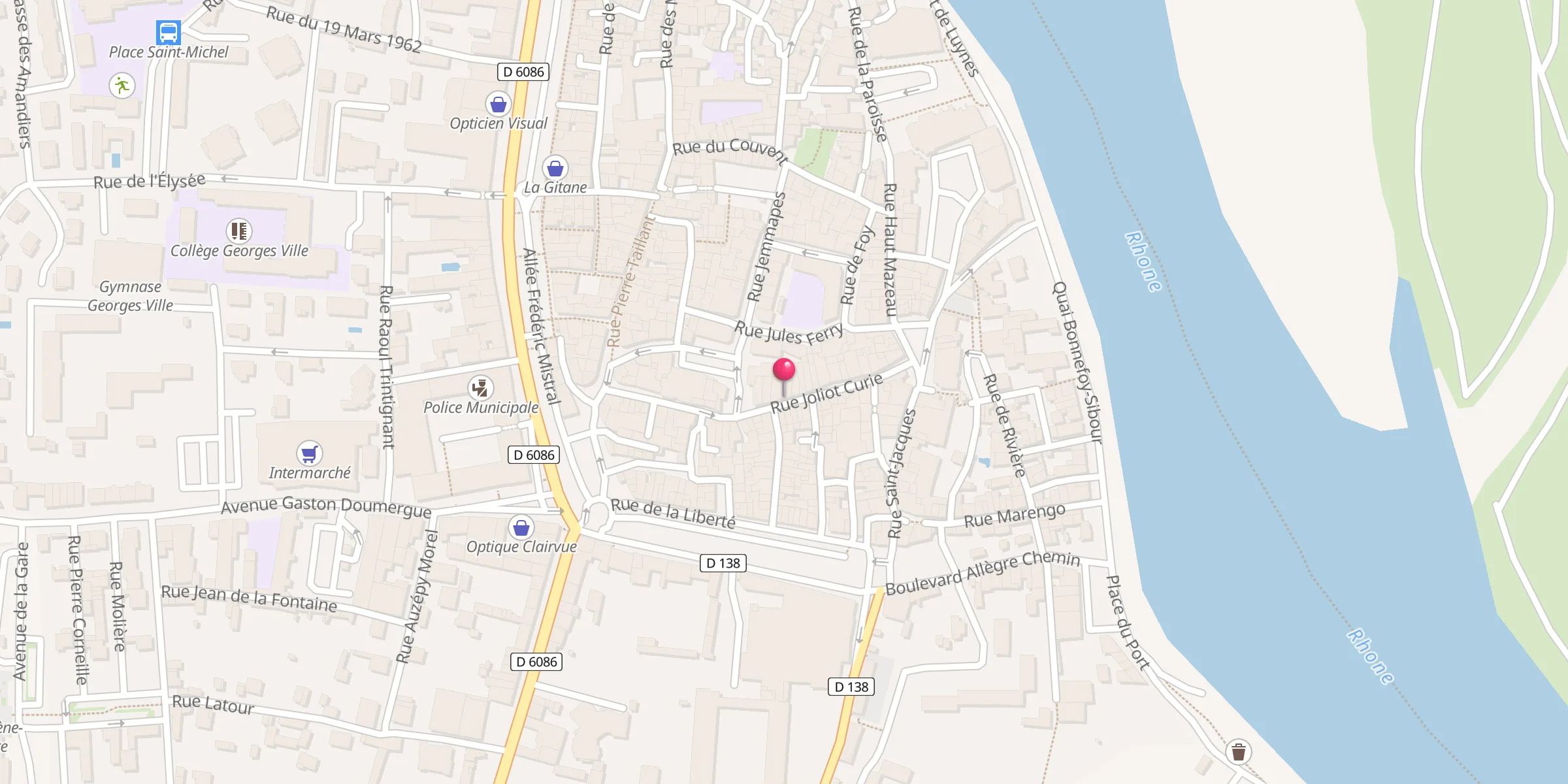 Carte de localisation : Mosquée de Pont-Saint-Esprit