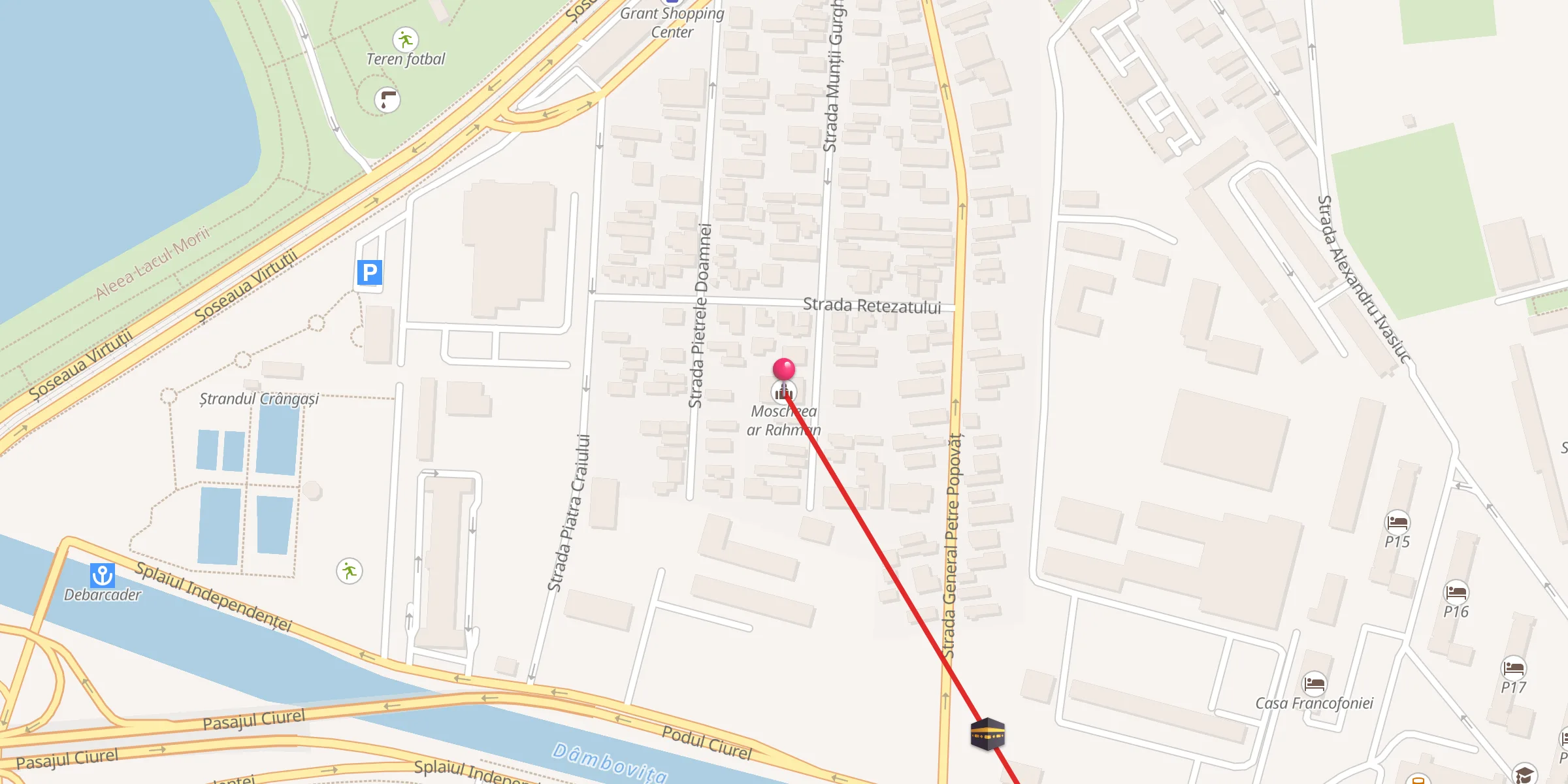 Carte de localisation : Moscheea ar Rahman