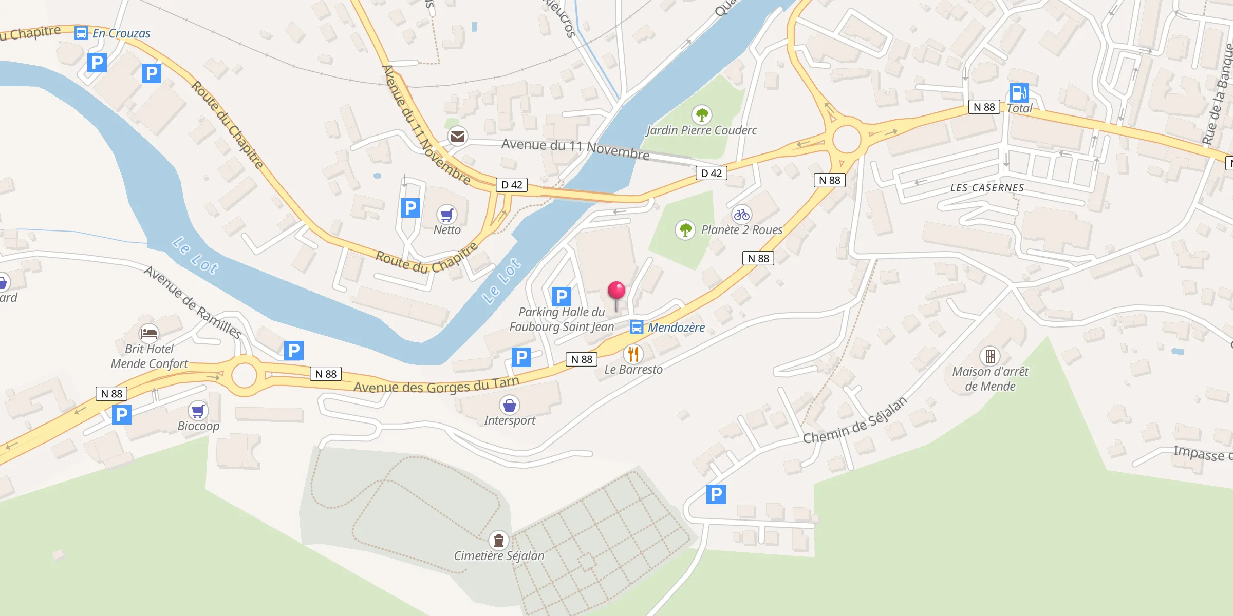 Carte de localisation : Mosquée de Mende