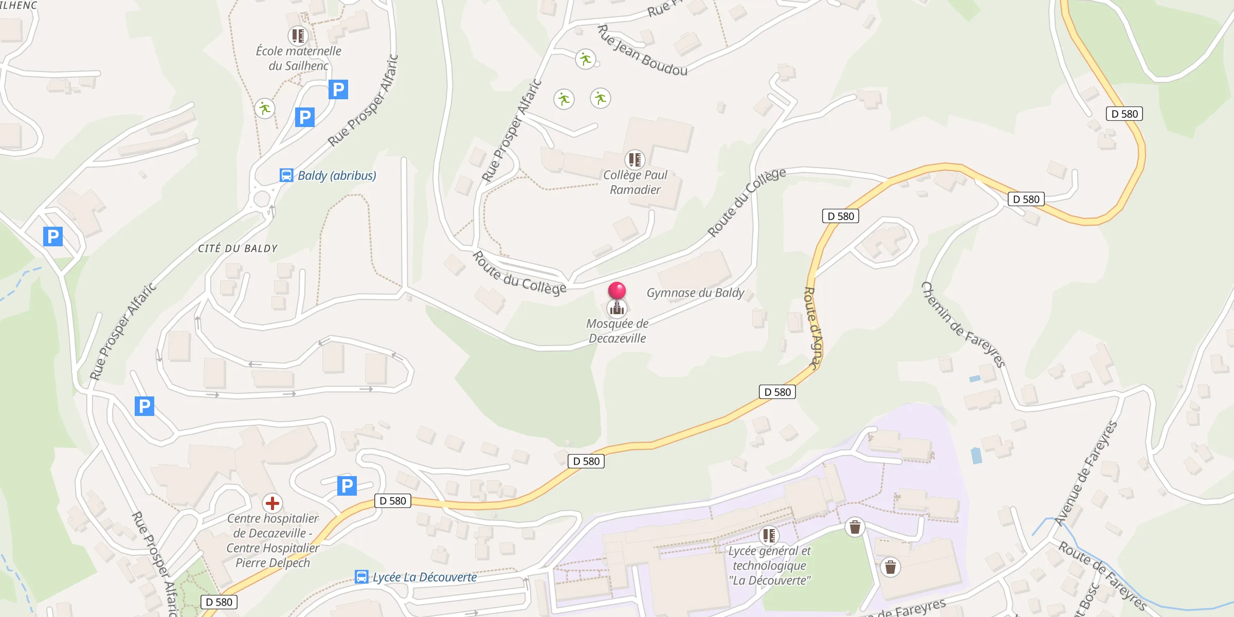 Carte de localisation : Mosquée de Decazeville