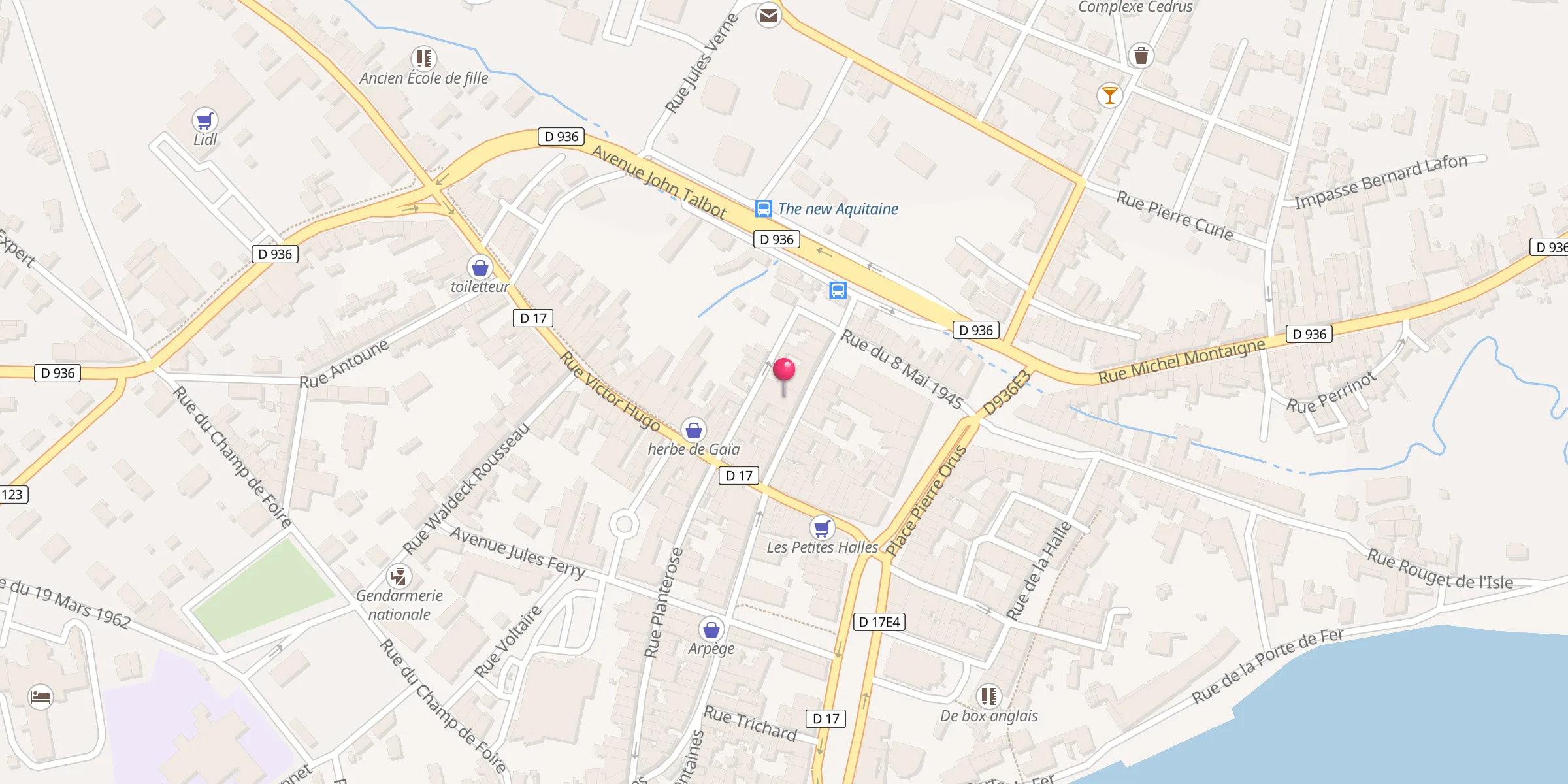 Carte de localisation : Mosquée de Castillon-La-Bataille
