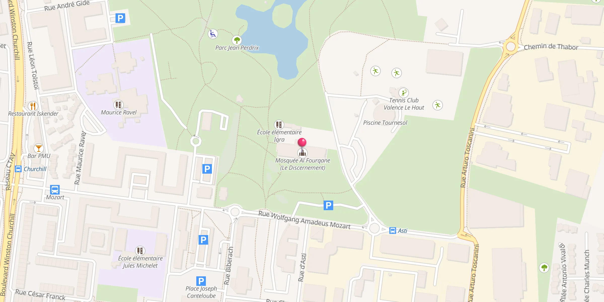 Carte de localisation : Mosquée Al Fourqane (Le Discernement)