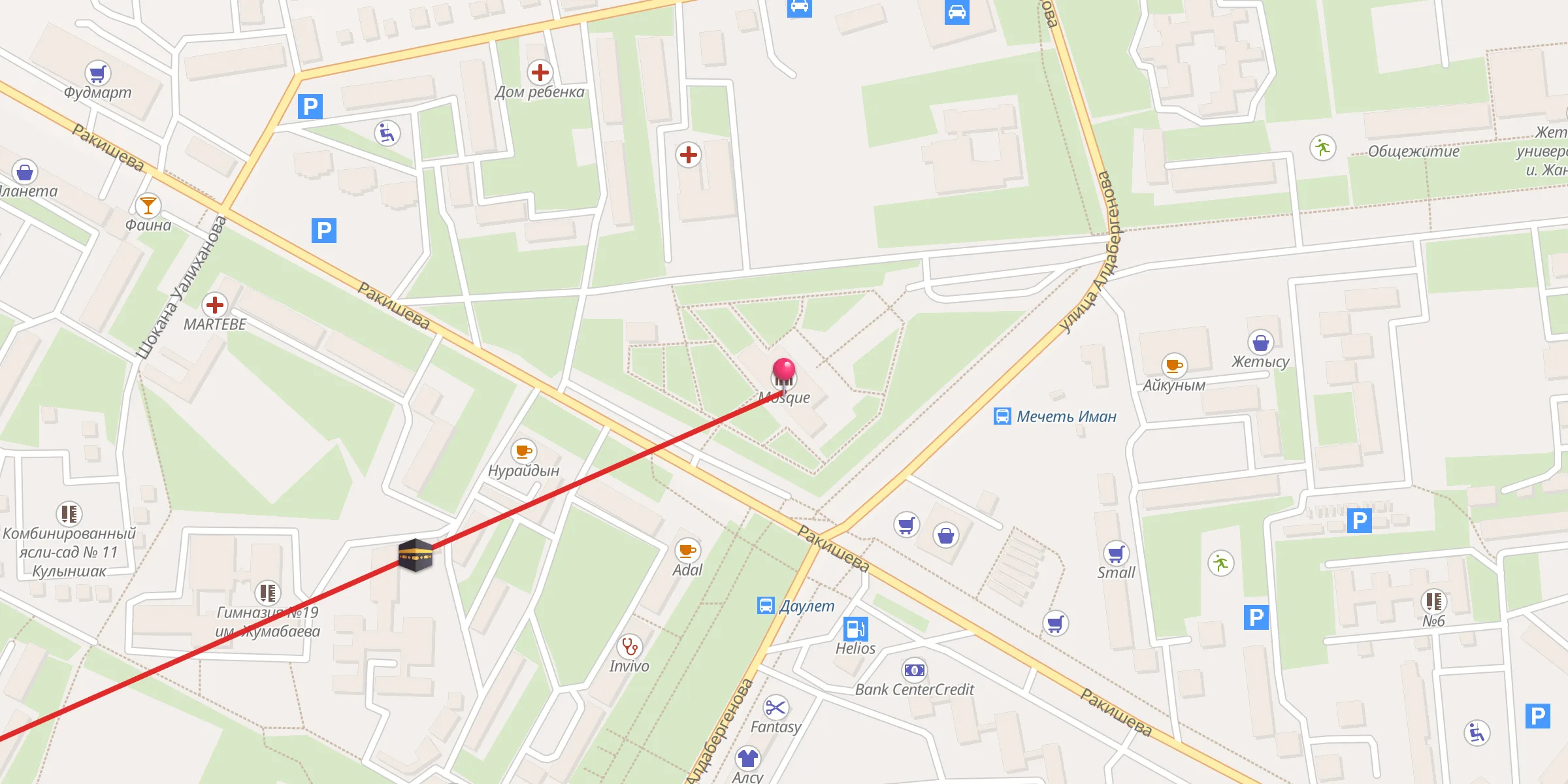 Carte de localisation : Мечеть