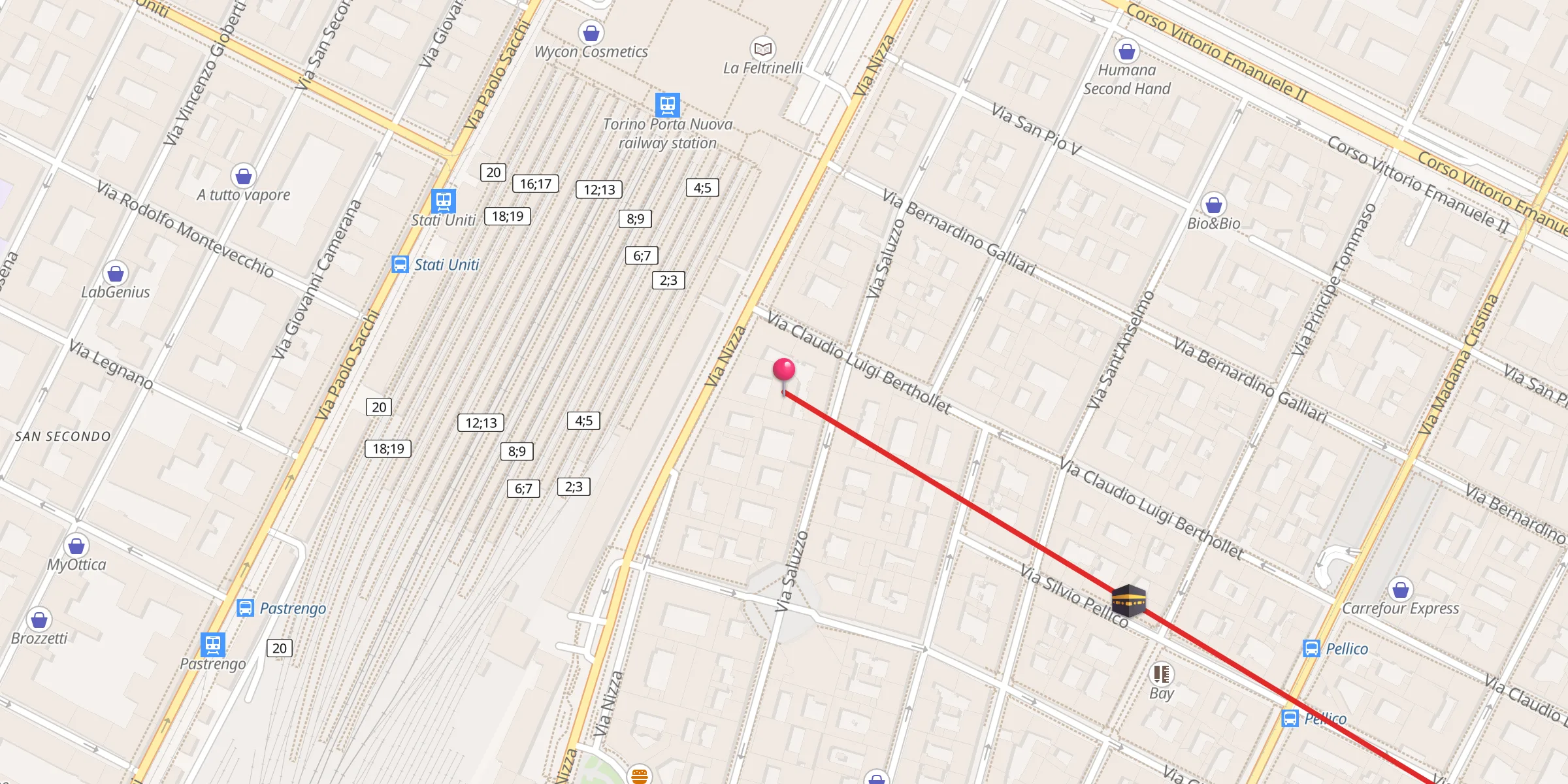Carte de localisation : Moschea Omar Ibn-Al Khattab