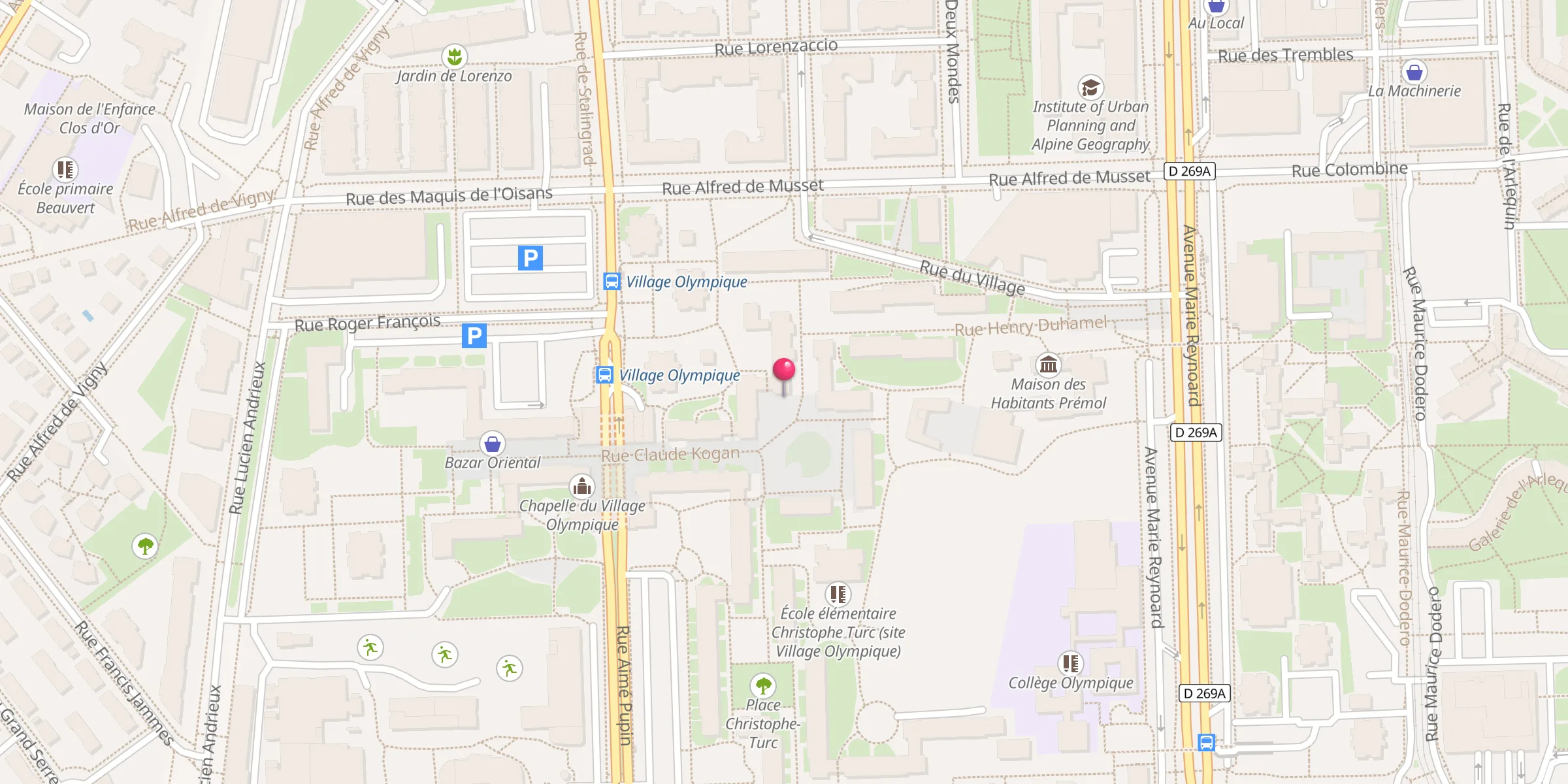 Carte de localisation : Mosquée As-Sounnah Village Olympique