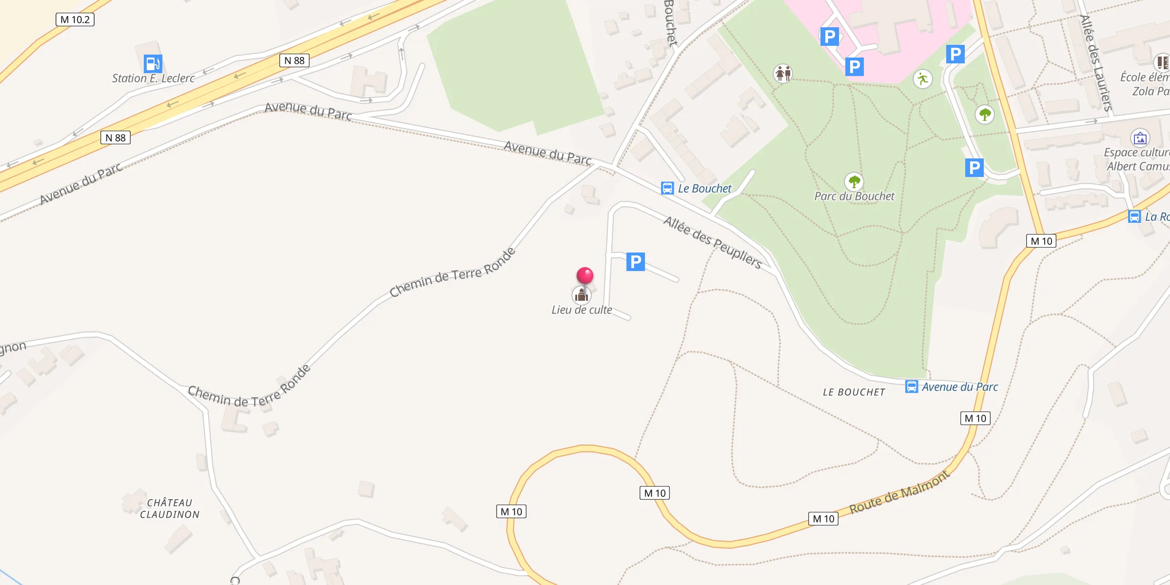 Carte de localisation : Lieu de culte