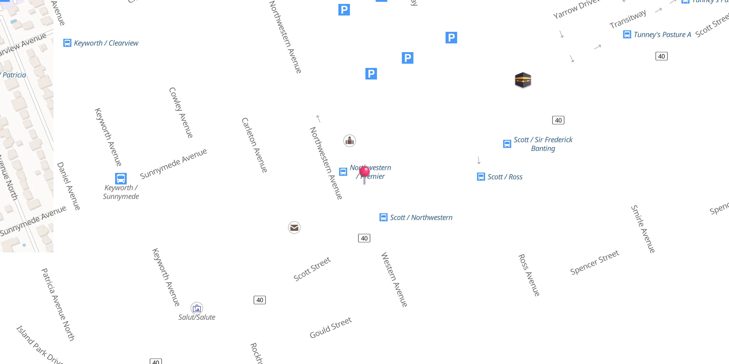 Carte de localisation : Ottawa Muslim Association