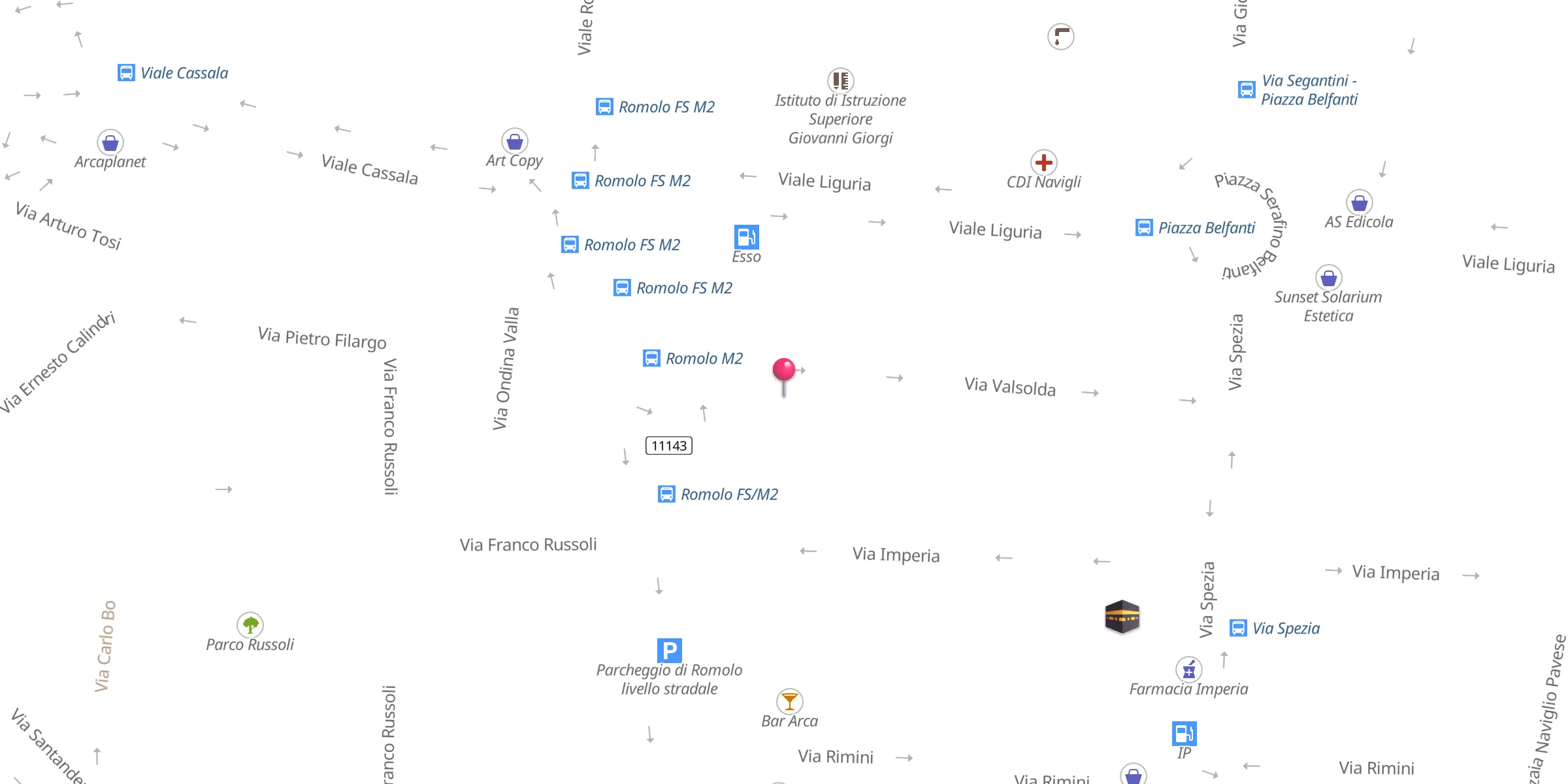Carte de localisation : Centro Culturale Imam Alì
