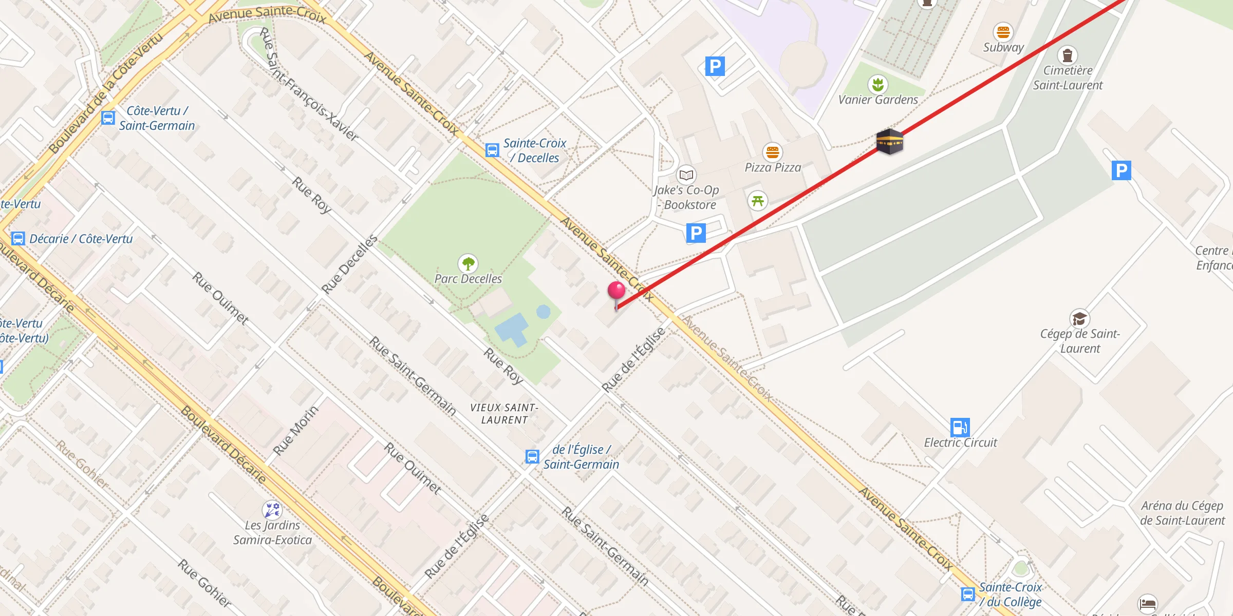 Carte de localisation : Al-Andalous Islamic Center