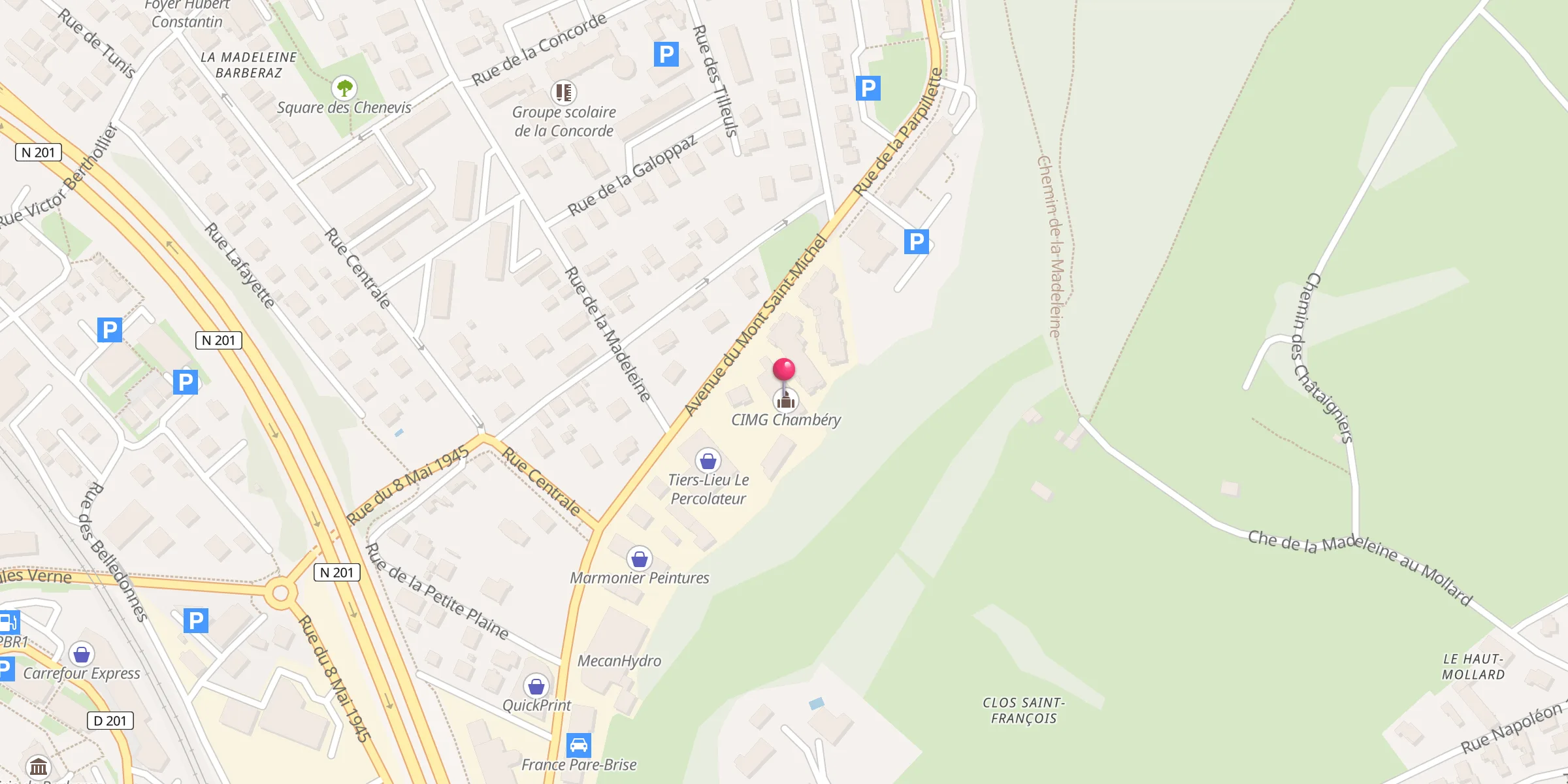 Carte de localisation : CIMG Chambéry