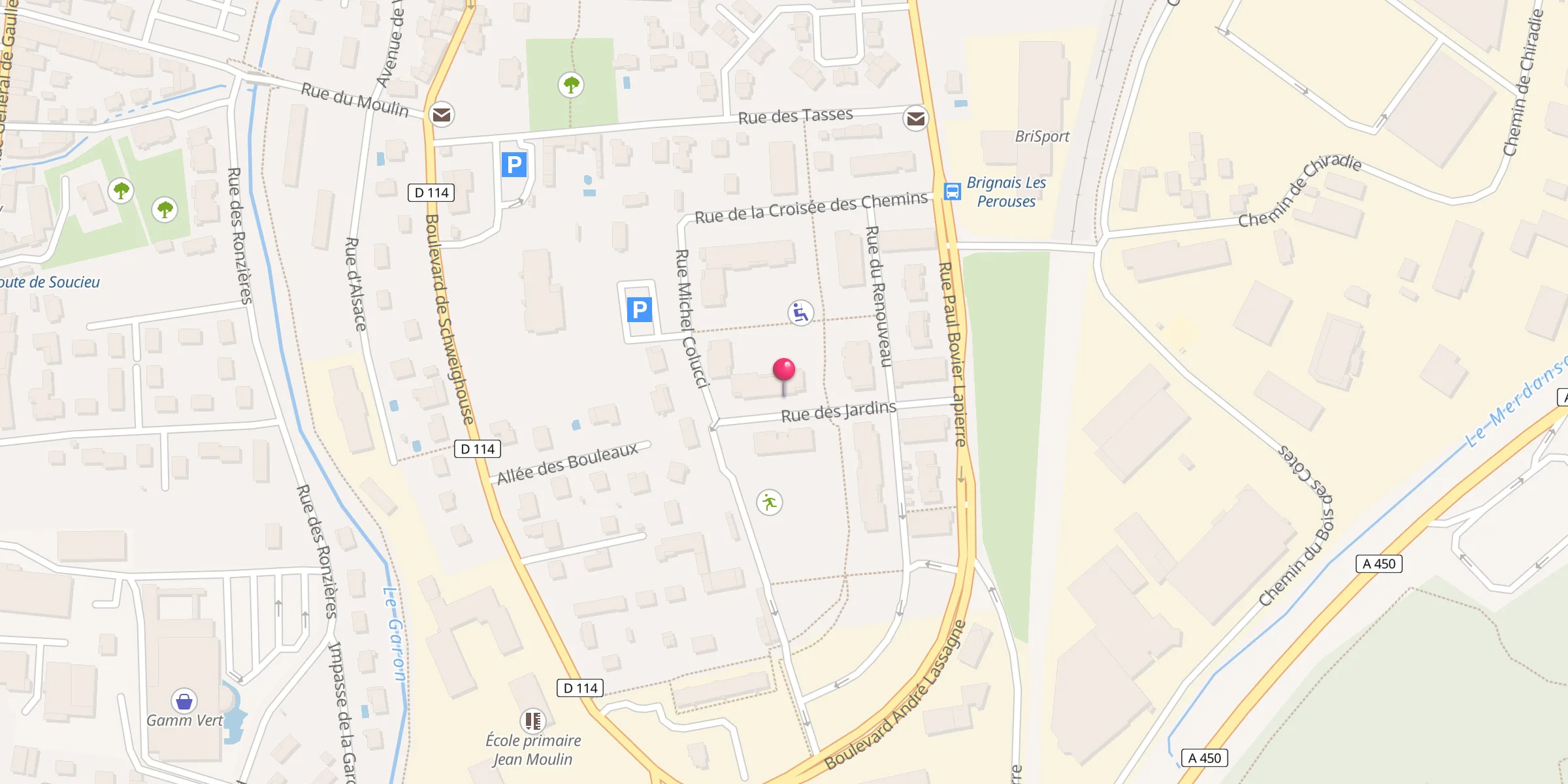 Carte de localisation : Association Islamique de Brignais Abou Bakr