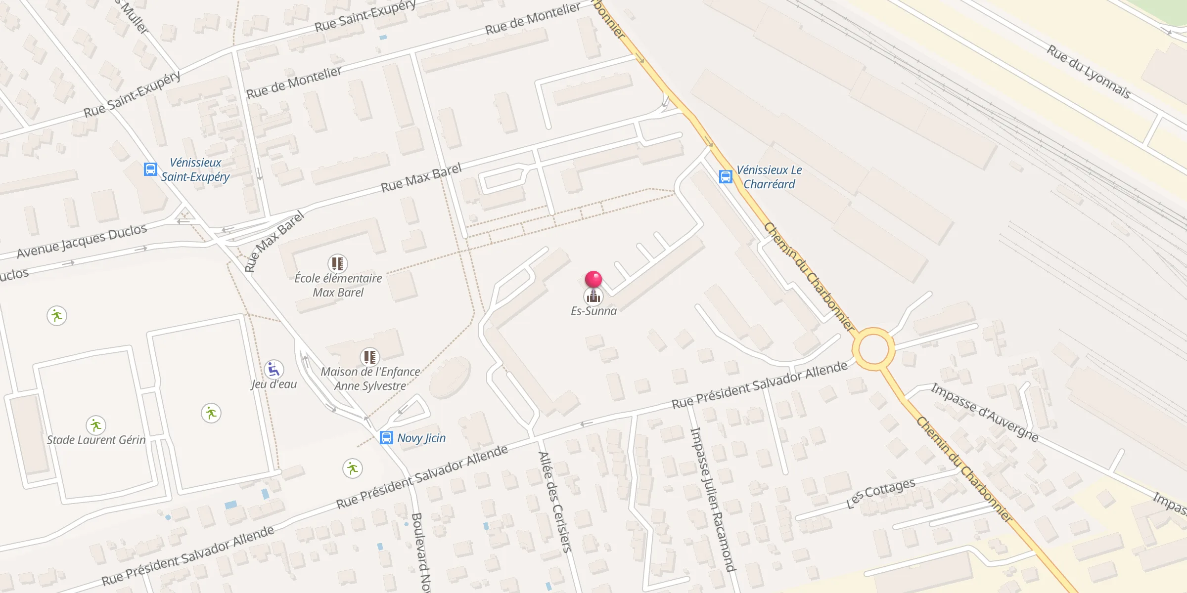 Carte de localisation : Es-Sunna