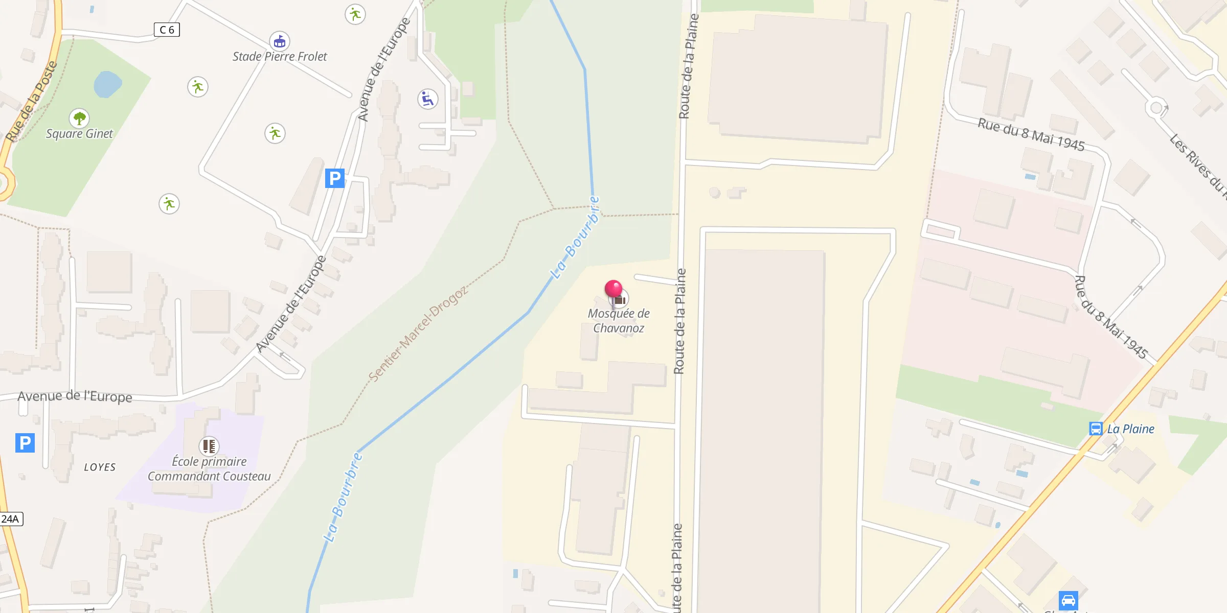 Carte de localisation : Mosquée de Chavanoz