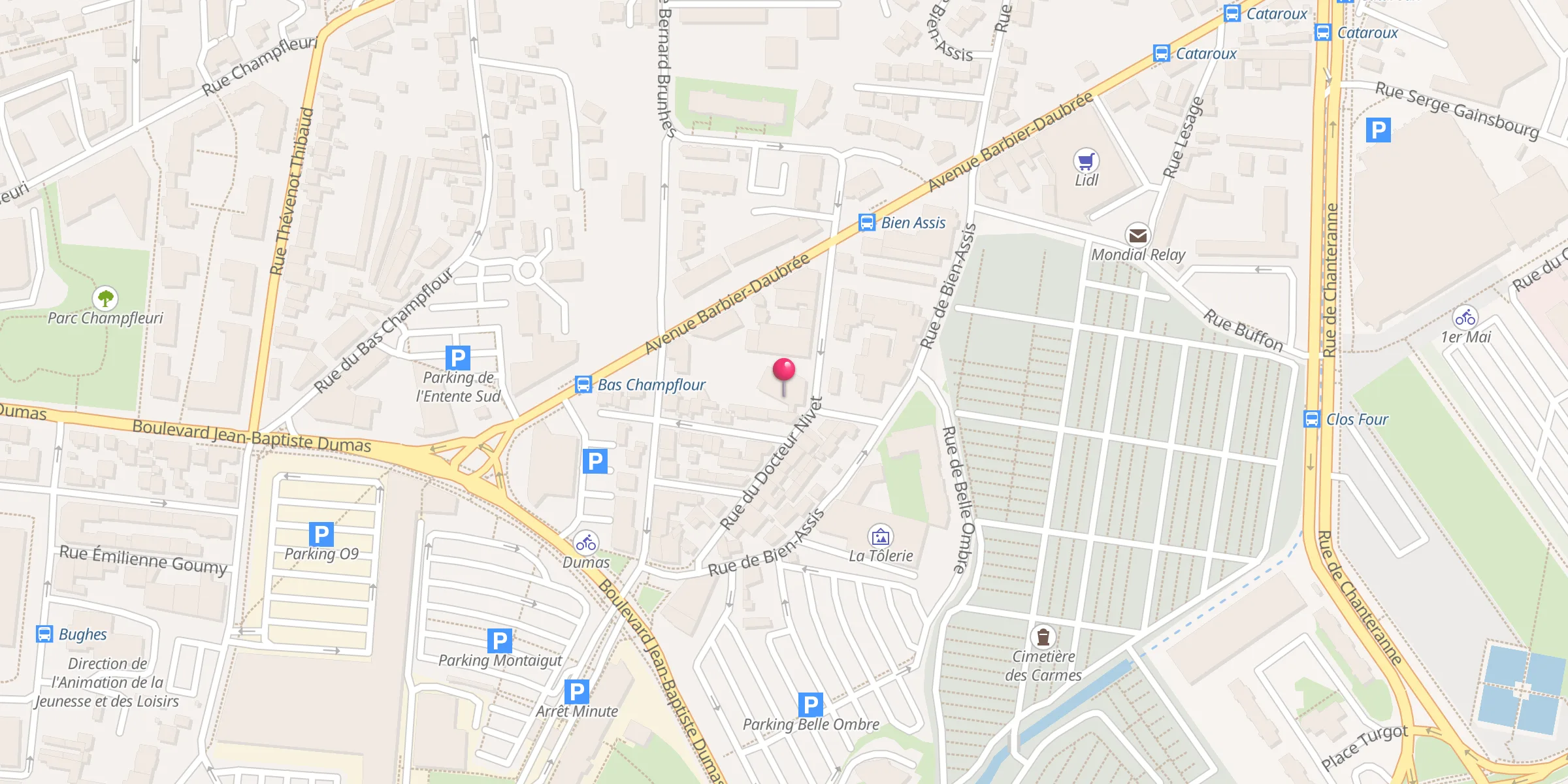 Carte de localisation : Grande Mosquée de Clermont