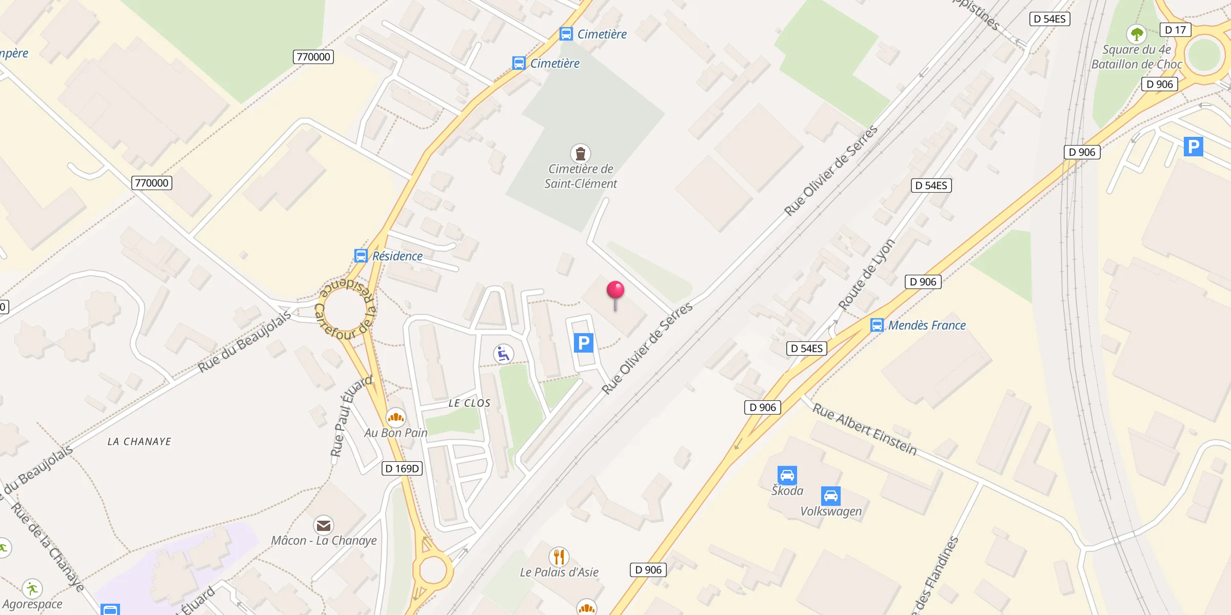 Carte de localisation : Mosquée turque de Mâcon