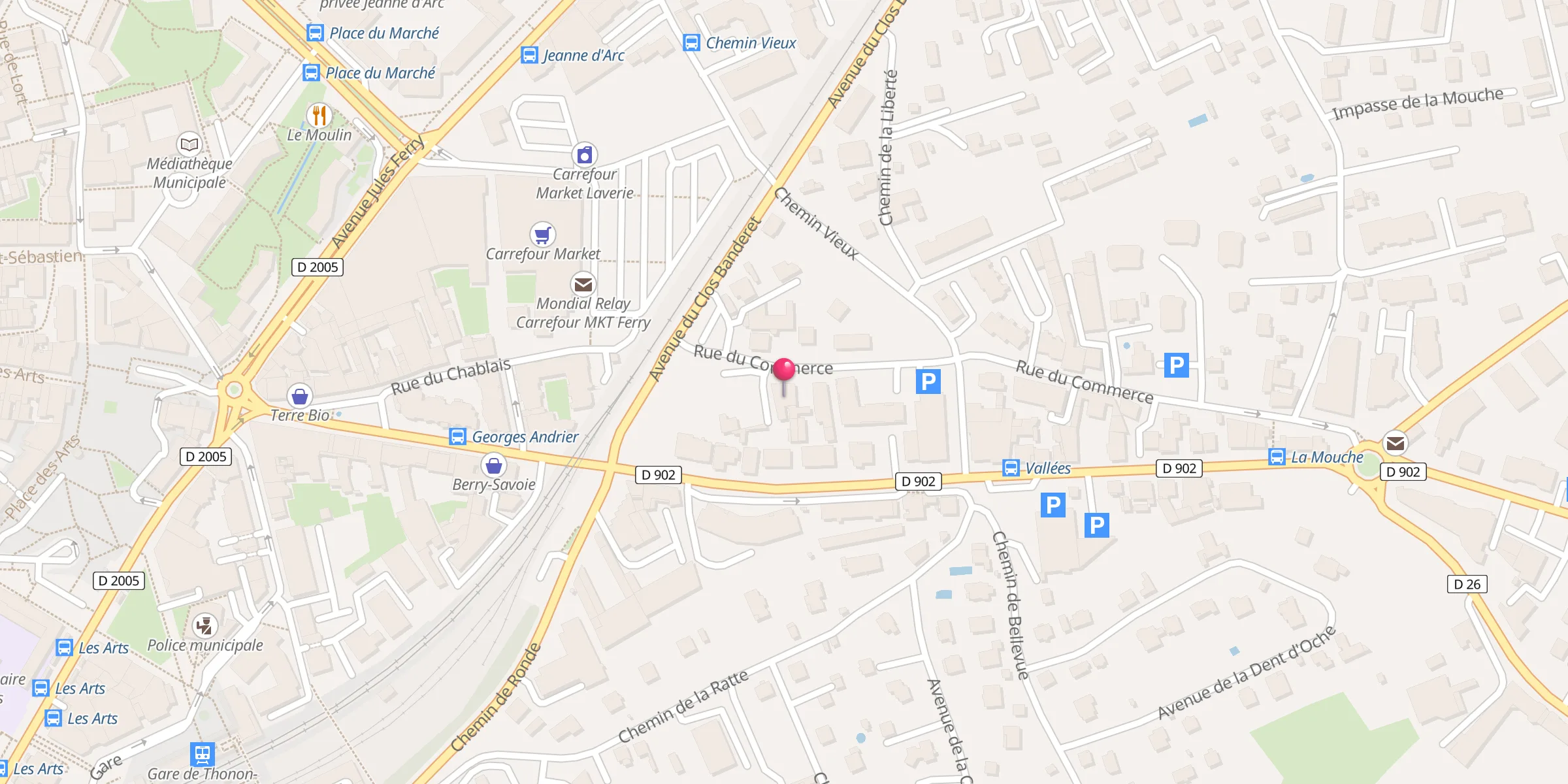 Carte de localisation : Union Culturelle Turque de Thonon