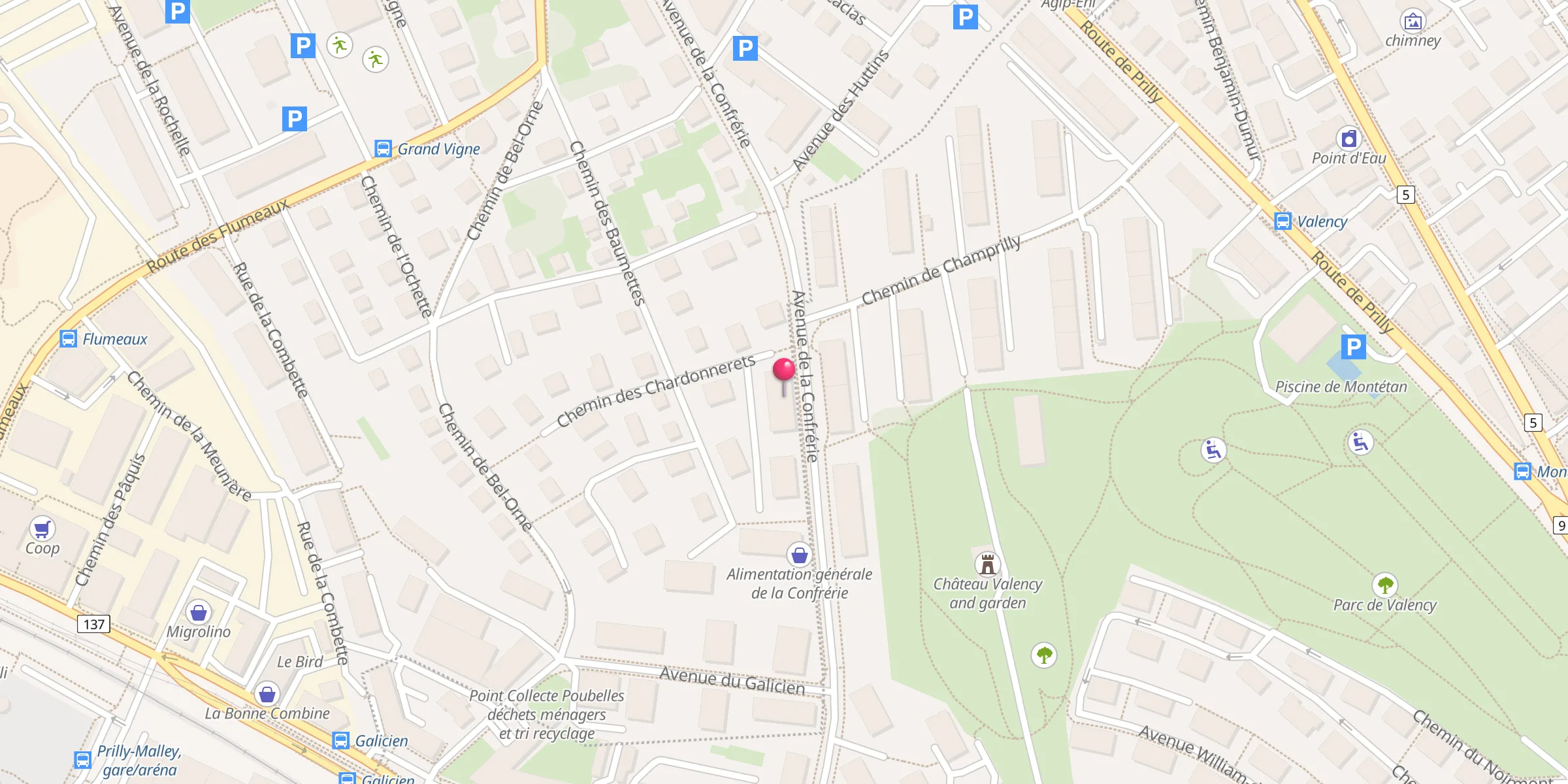 Carte de localisation : Complexe Culturel des Musulmans de Lausanne