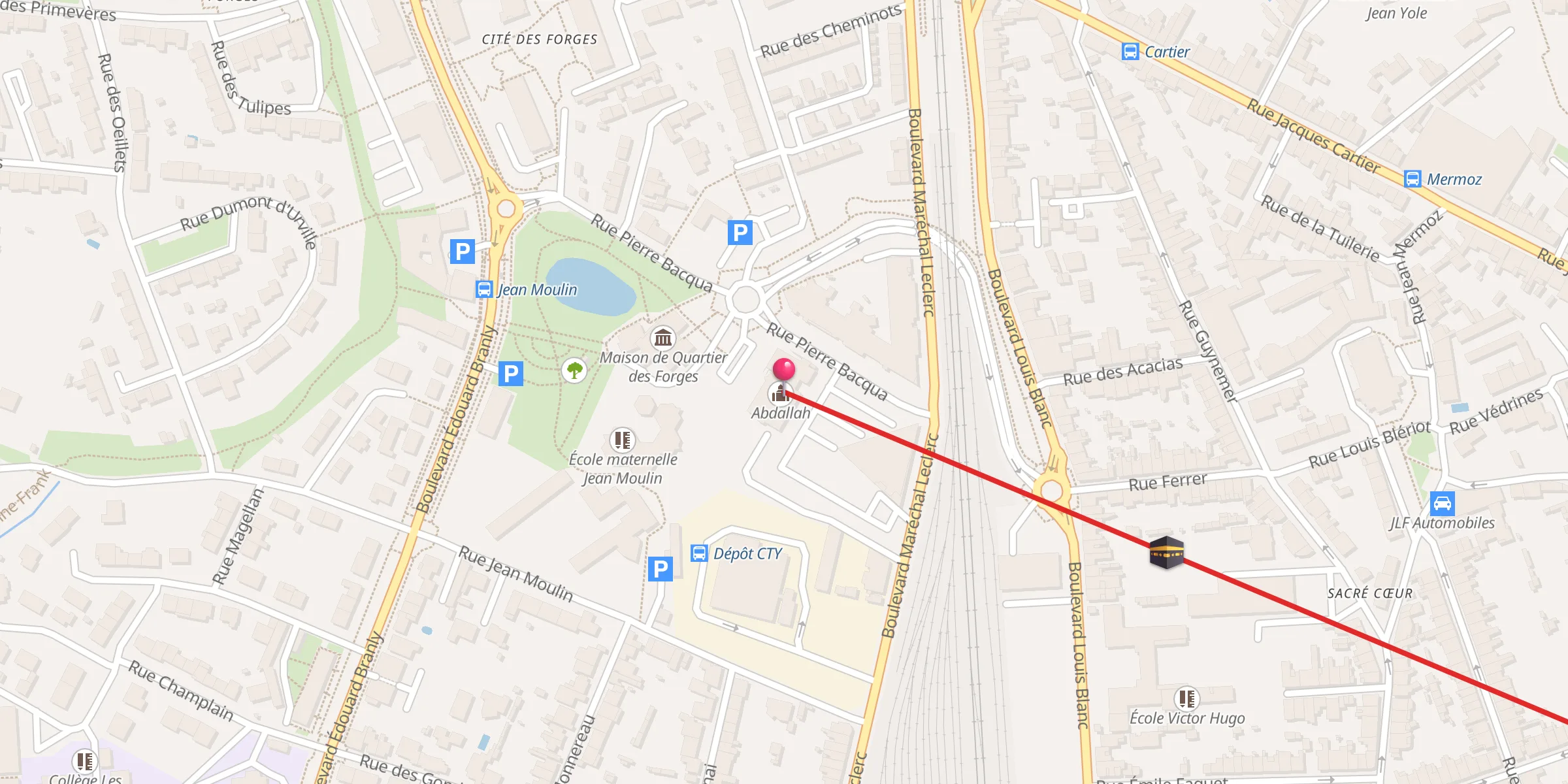 Carte de localisation : Abdallah