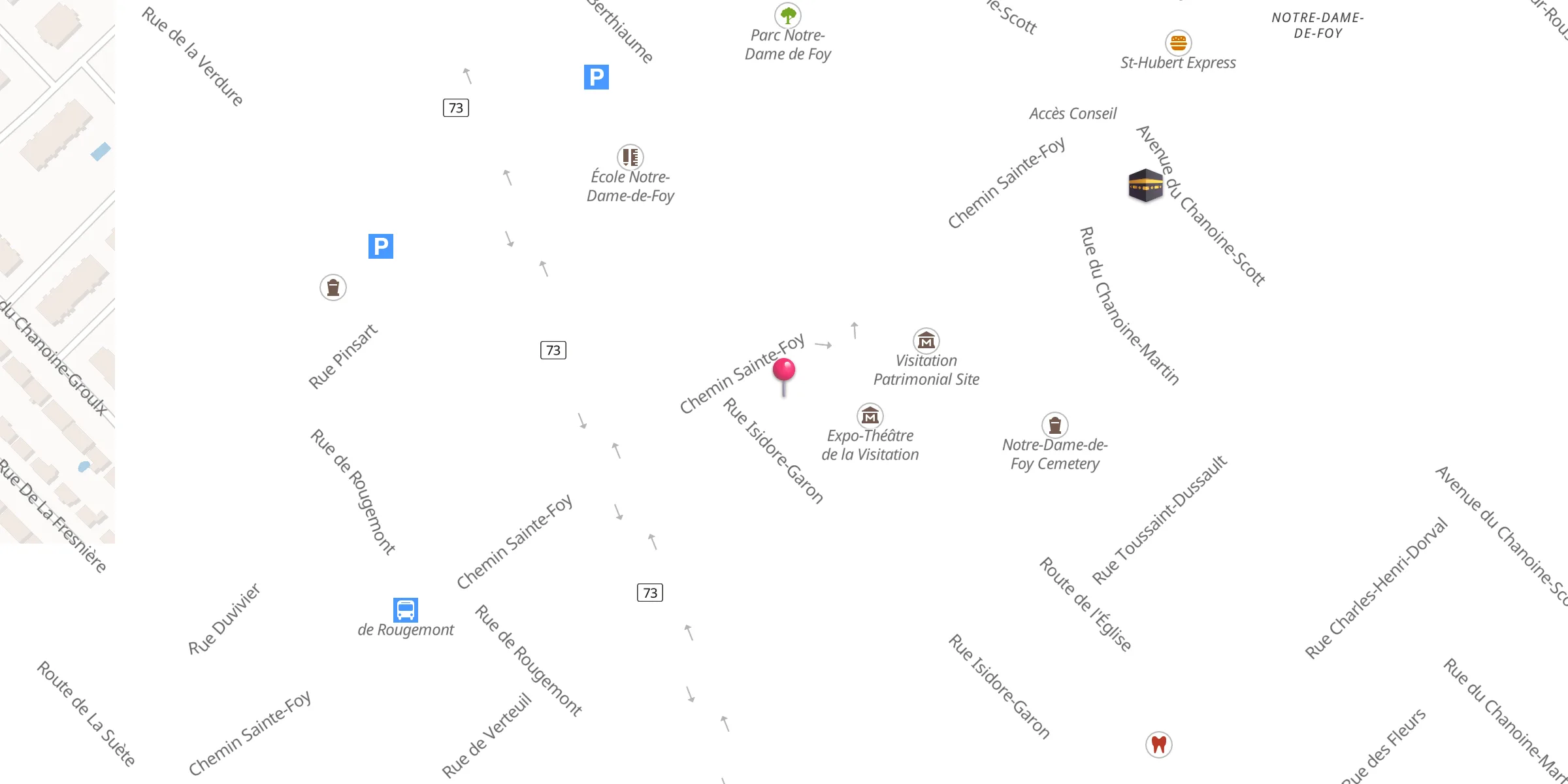 Carte de localisation : Grande Mosquée de Québec
