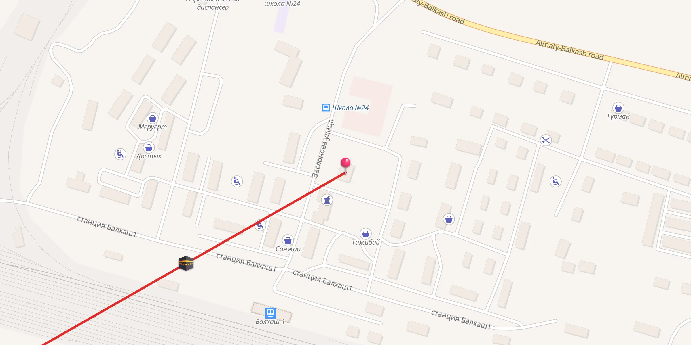Carte de localisation : Мечеть Железнодорожников