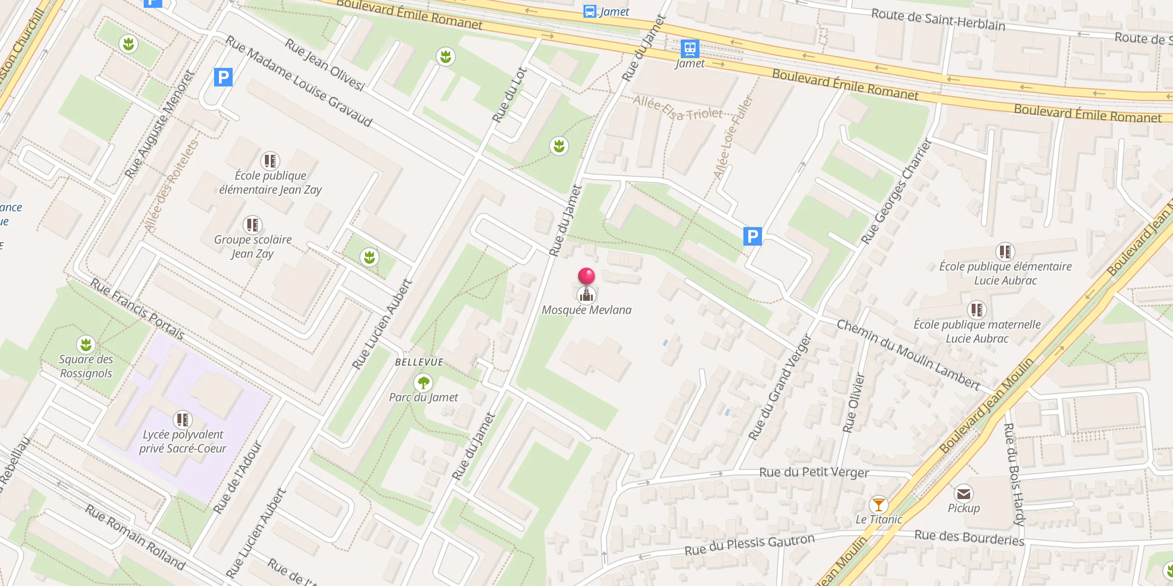 Carte de localisation : Mosquée Mevlana