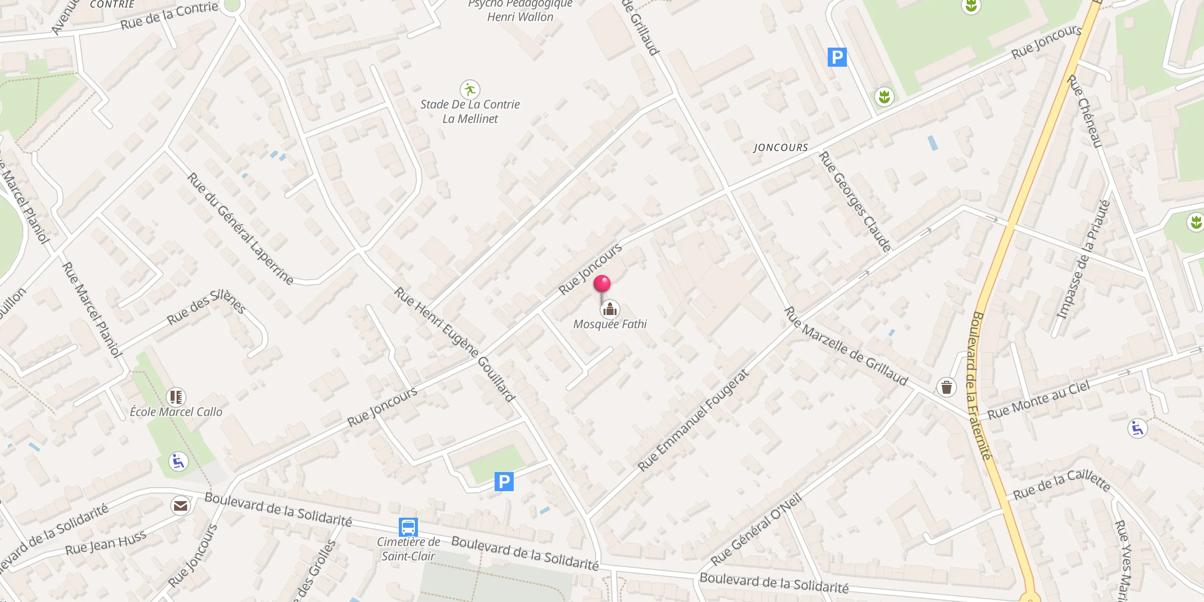 Carte de localisation : Mosquée Fathi