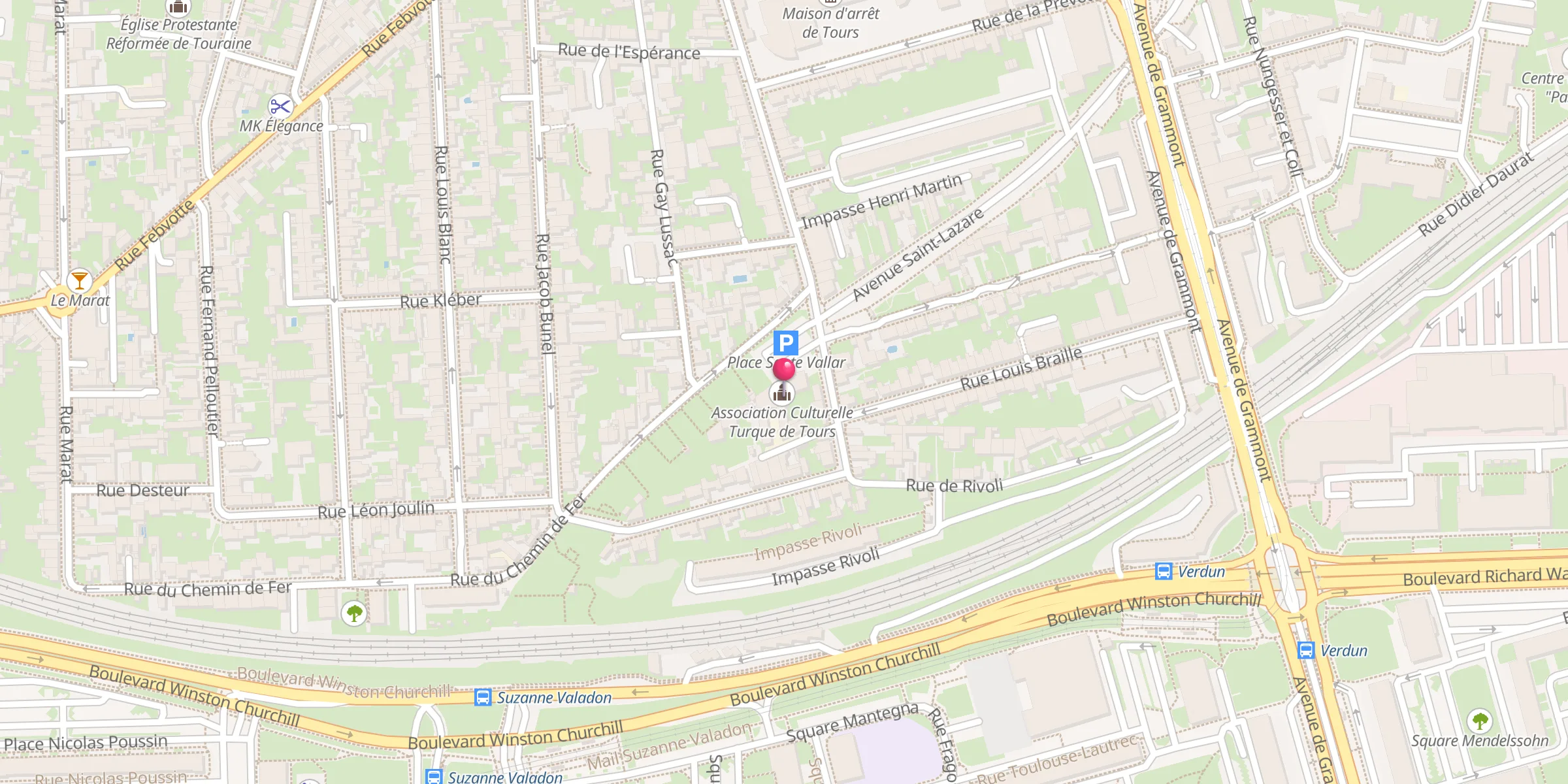 Carte de localisation : Association Culturelle Turque de Tours