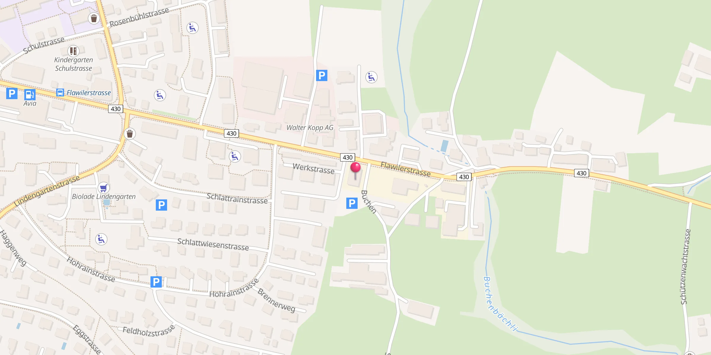 Carte de localisation : SIG Islamische Gemeinschaft Oberuzwil