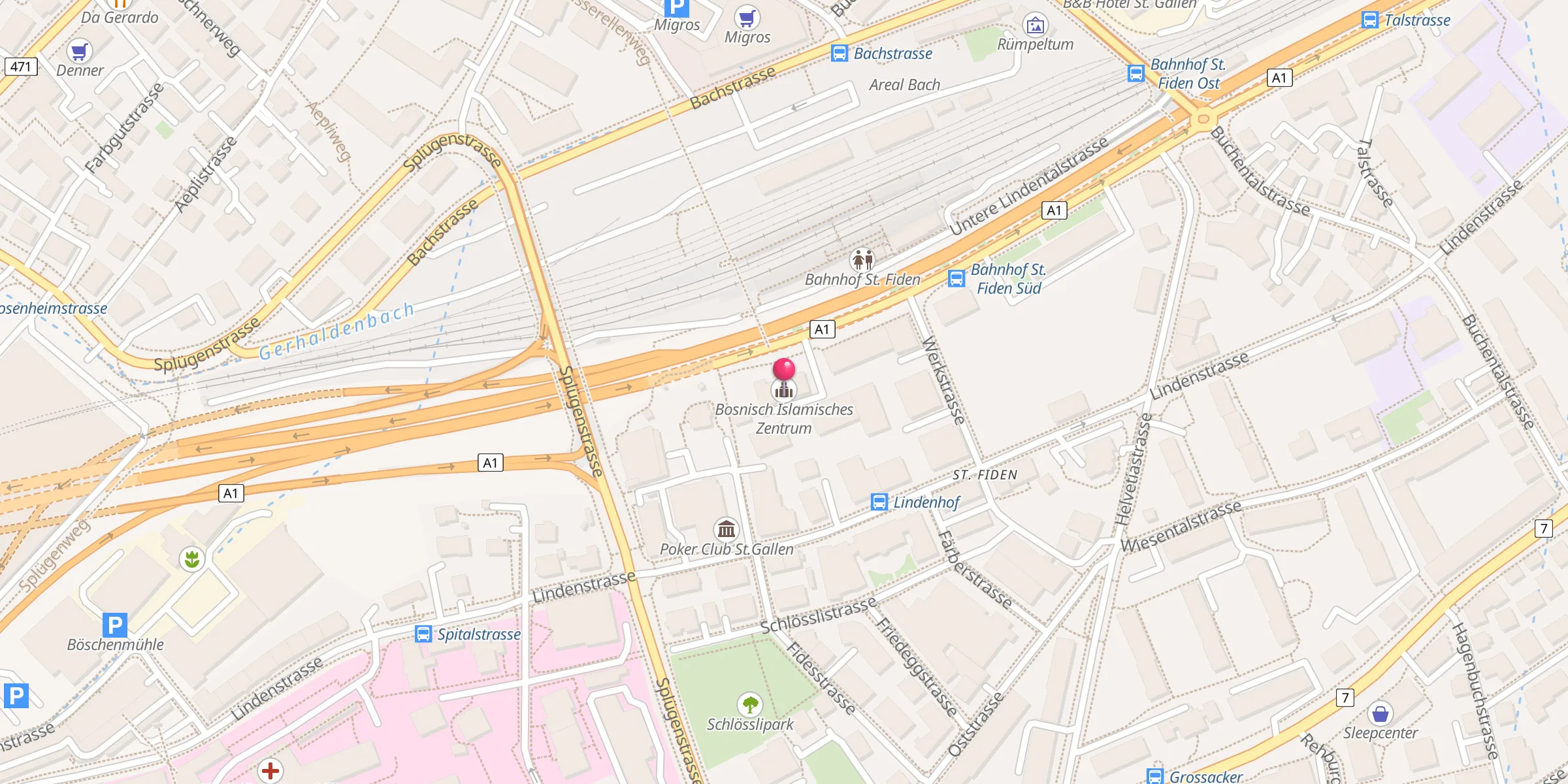 Carte de localisation : Bosnisch Islamisches Zentrum