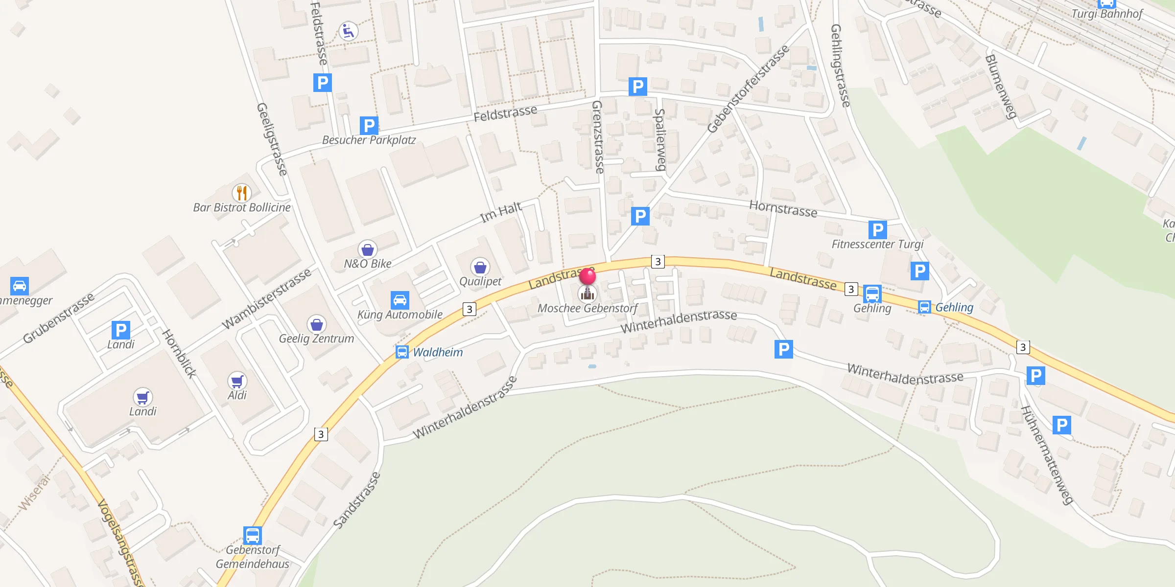Carte de localisation : Moschee Gebenstorf