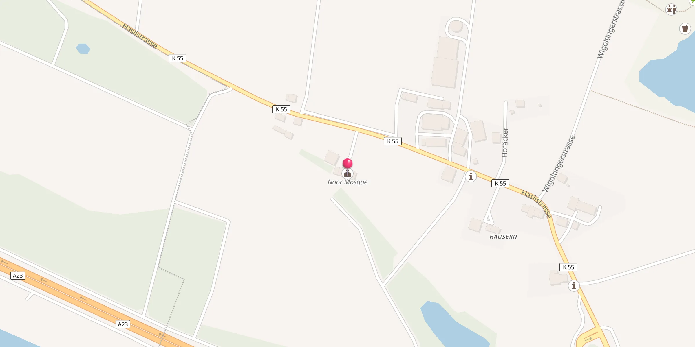 Carte de localisation : Nuur Moschee