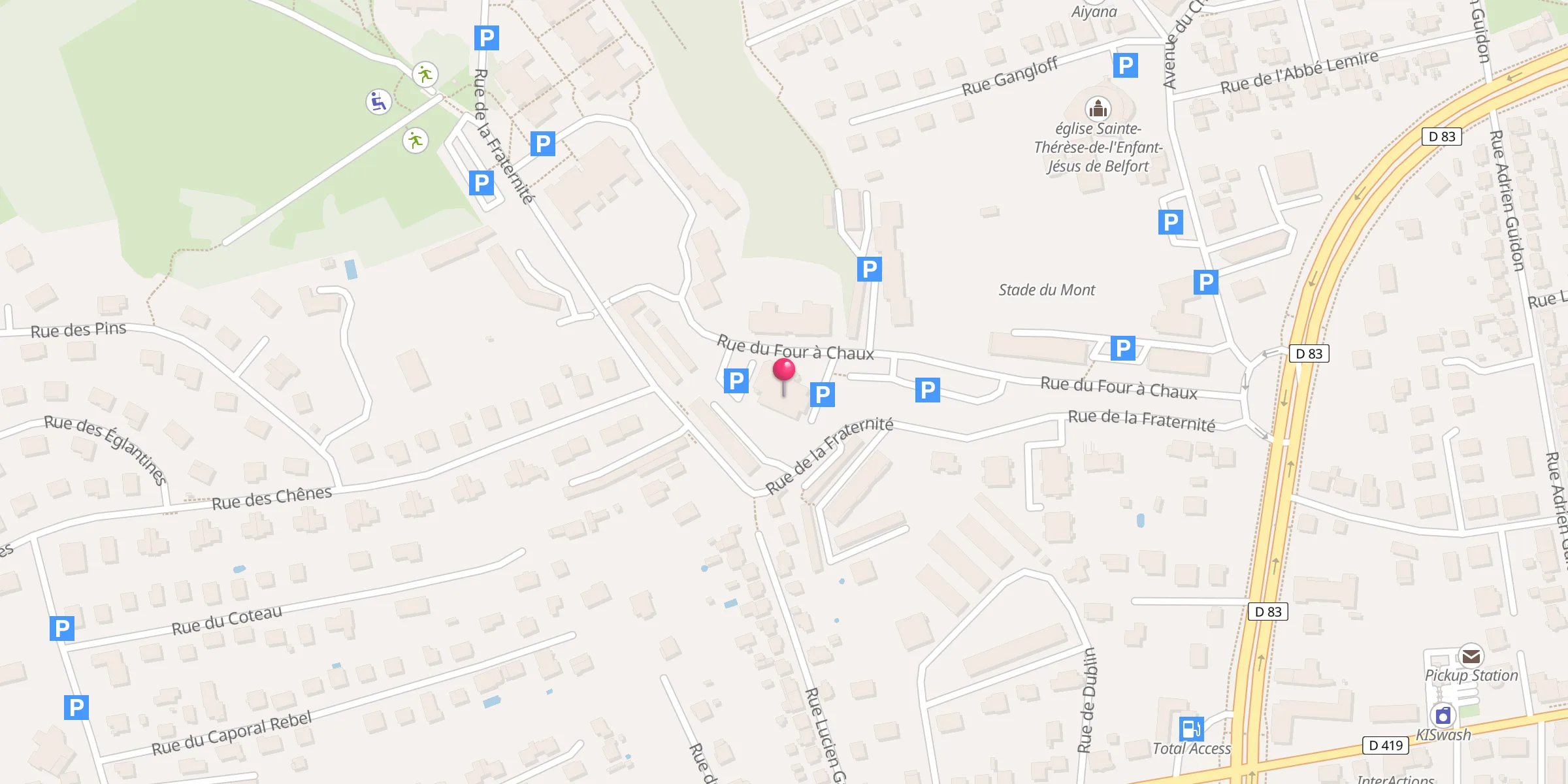 Carte de localisation : Mosquée du Mont