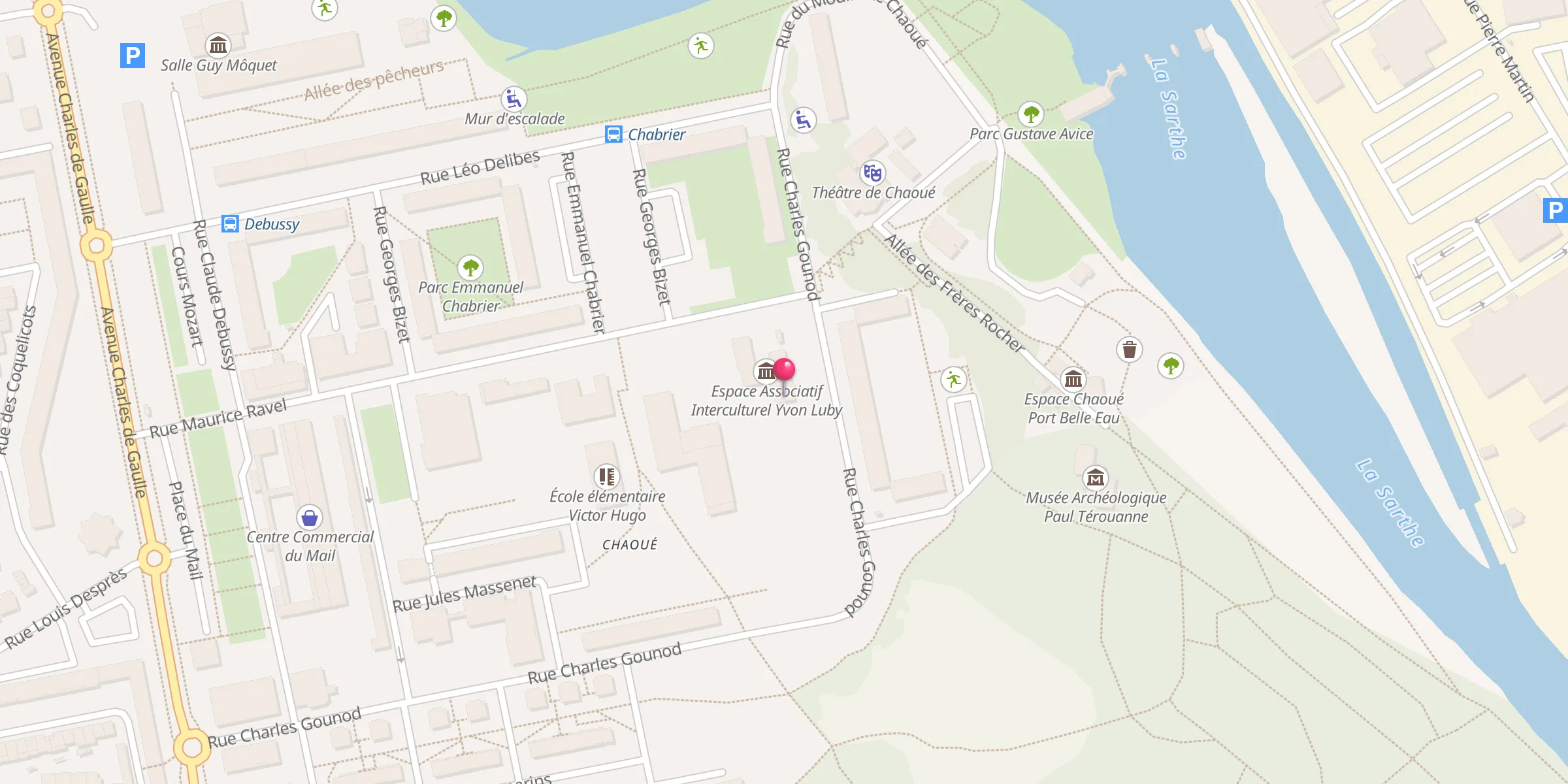 Carte de localisation : Mosquée de l'association des musulmans d'Allonnes