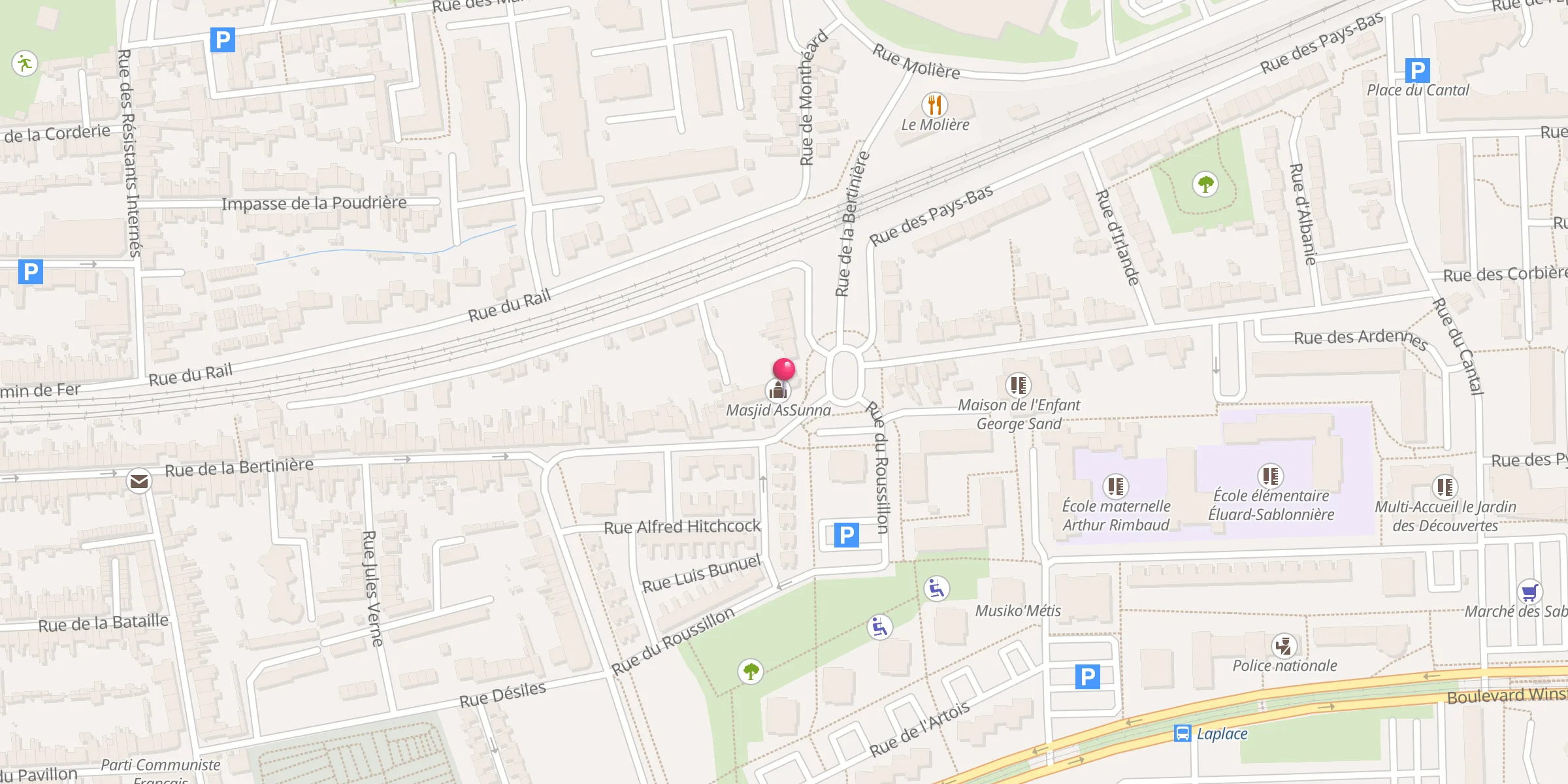 Carte de localisation : Masjid AsSunna