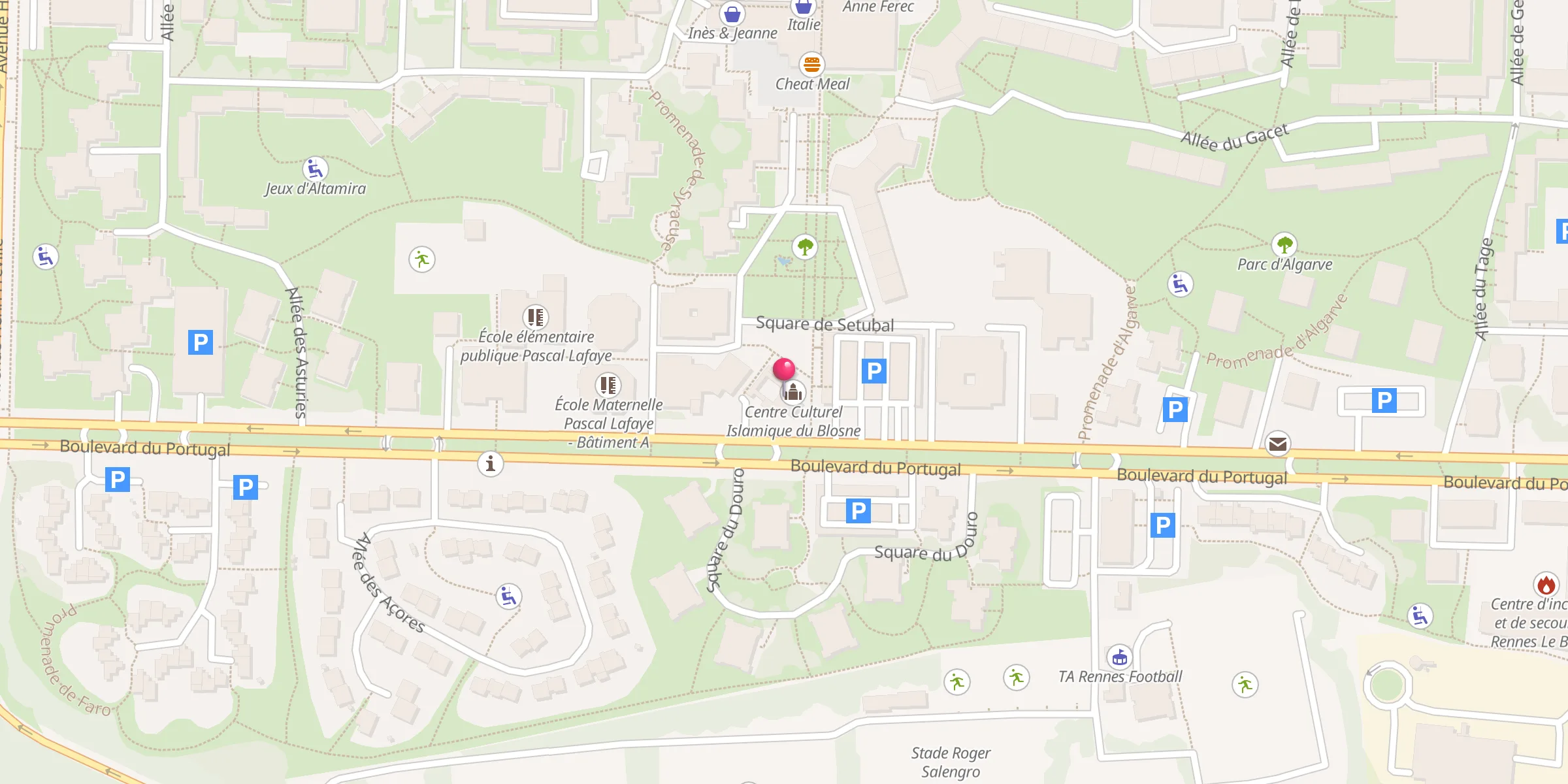 Carte de localisation : Centre Culturel Islamique du Blosne