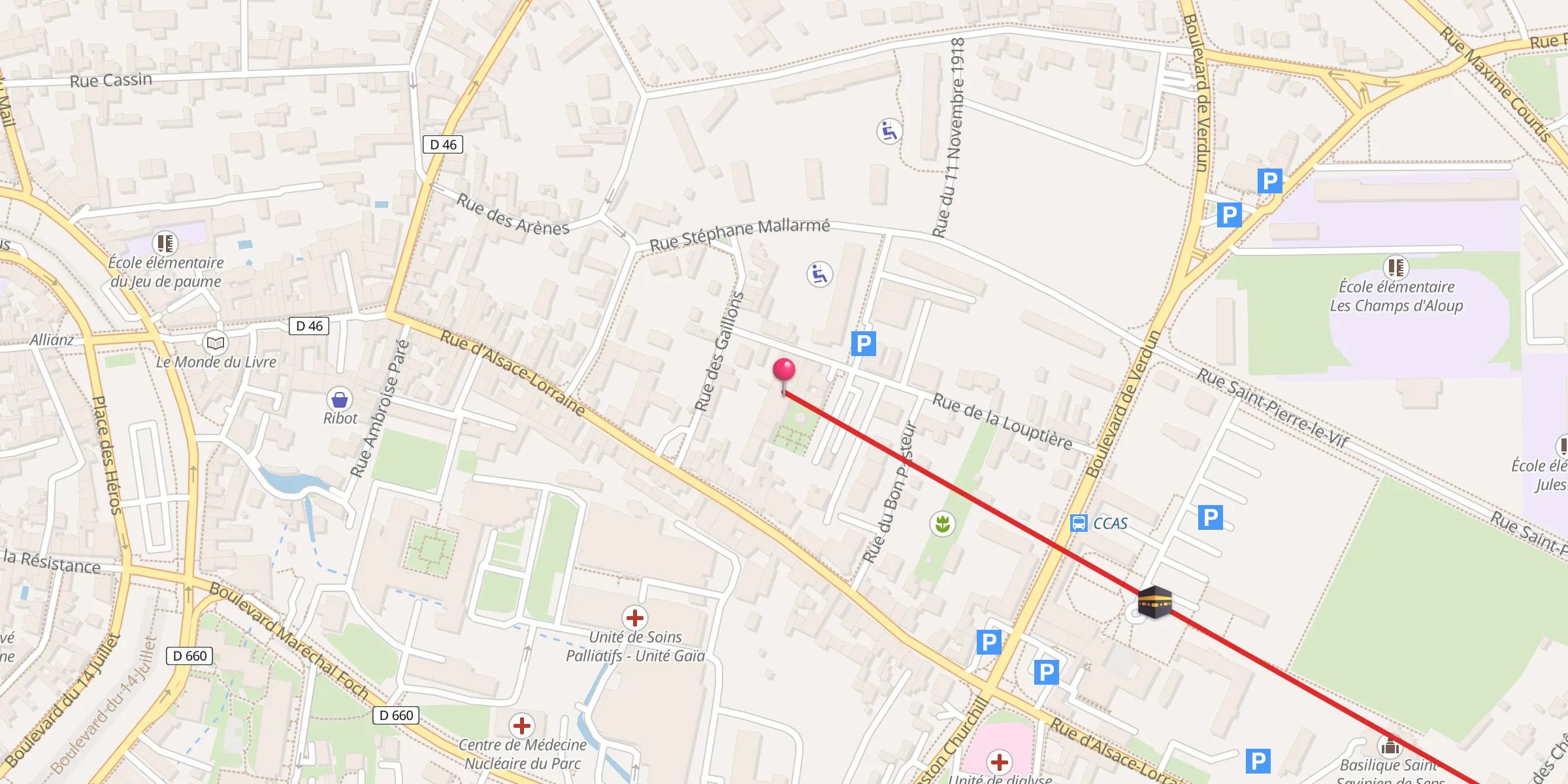 Carte de localisation : Centre Culturel Turc de Sens