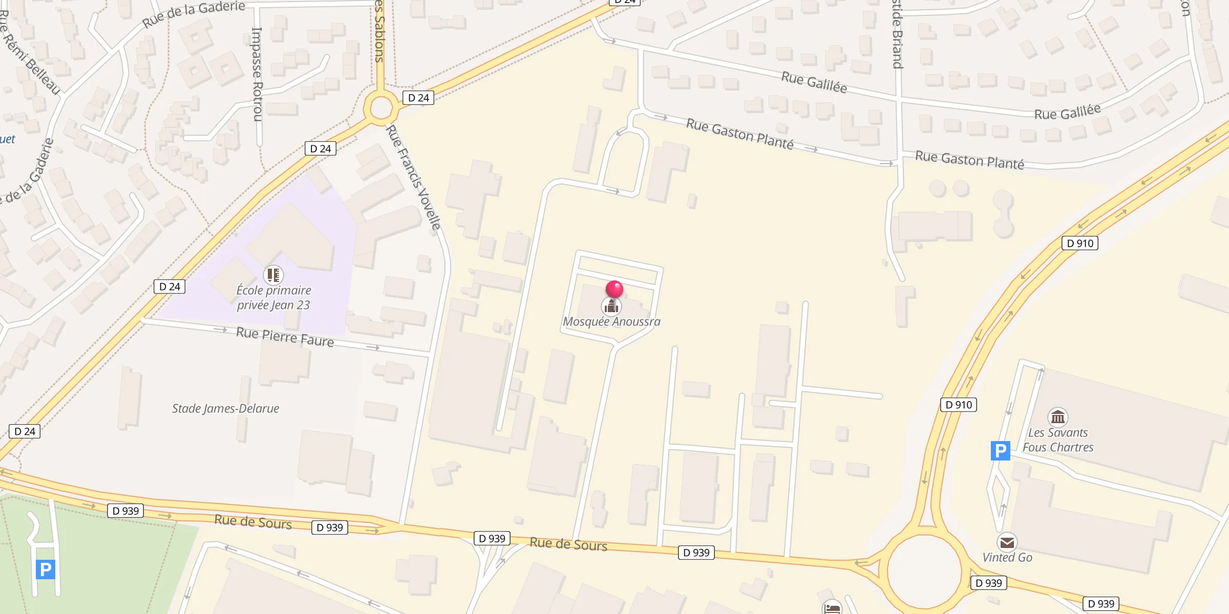 Carte de localisation : Mosquée Anoussra