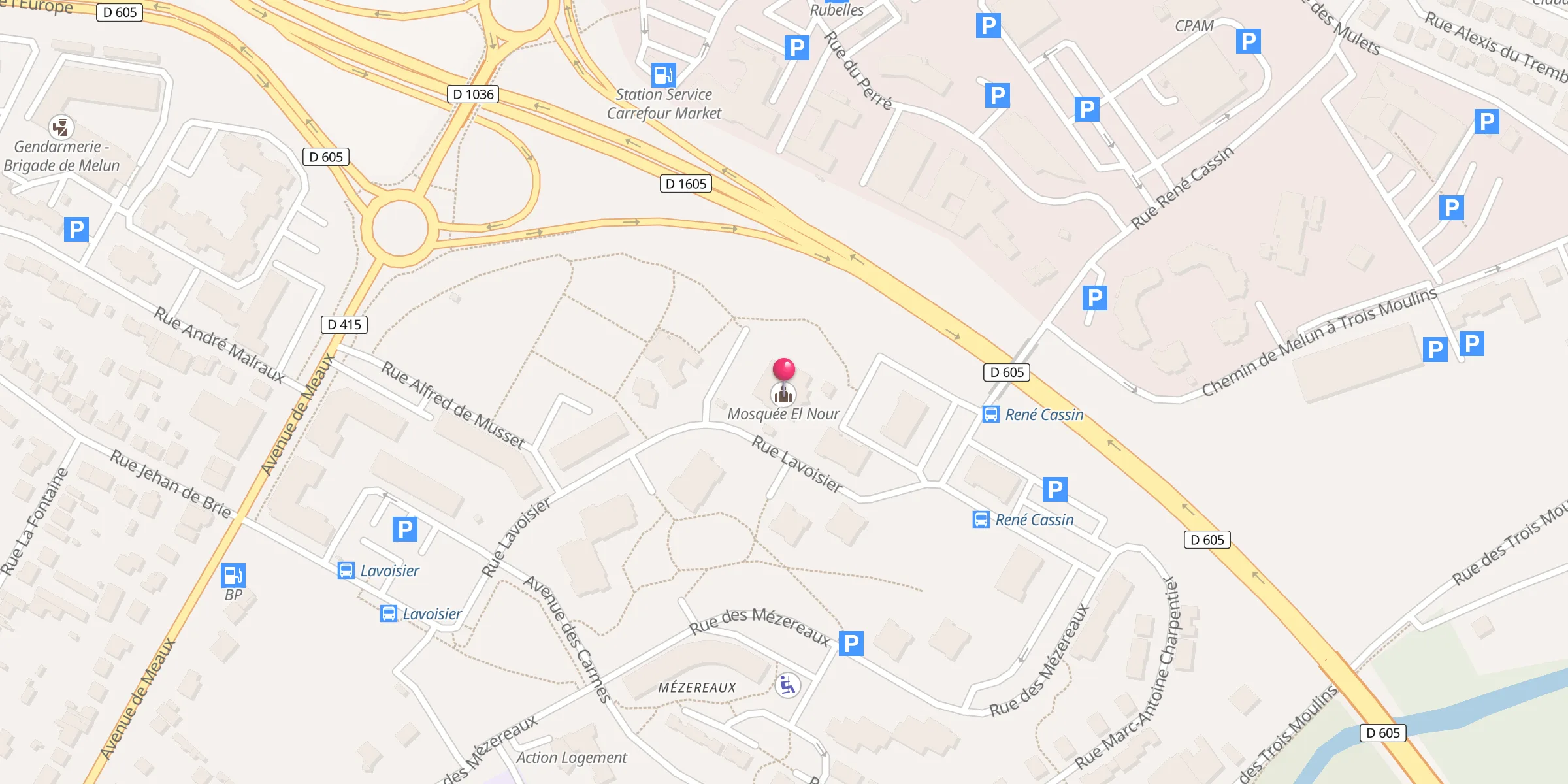 Carte de localisation : Mosquée El Nour