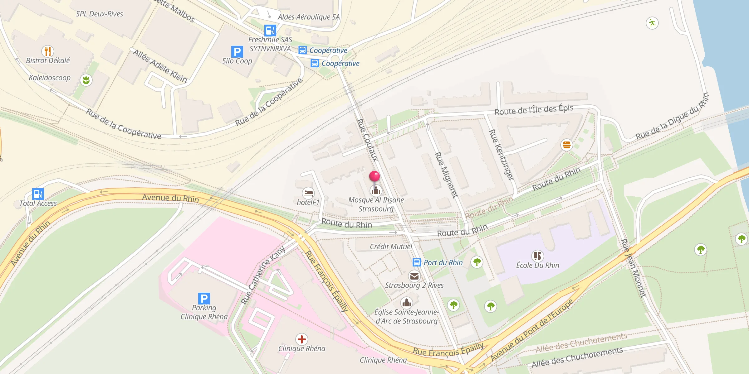 Carte de localisation : Mosque Al Ihsane Strasbourg