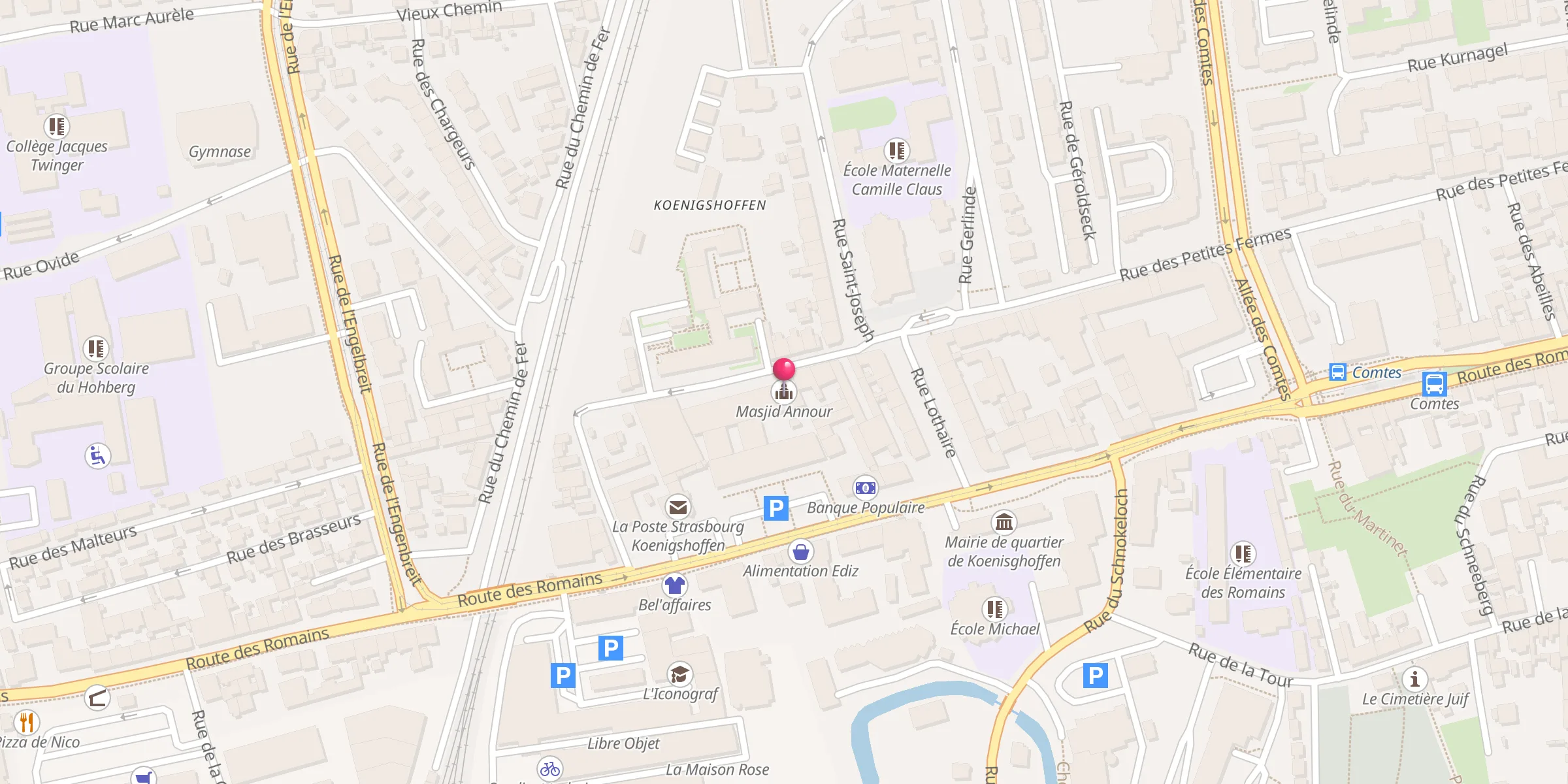 Carte de localisation : Masjid Annour
