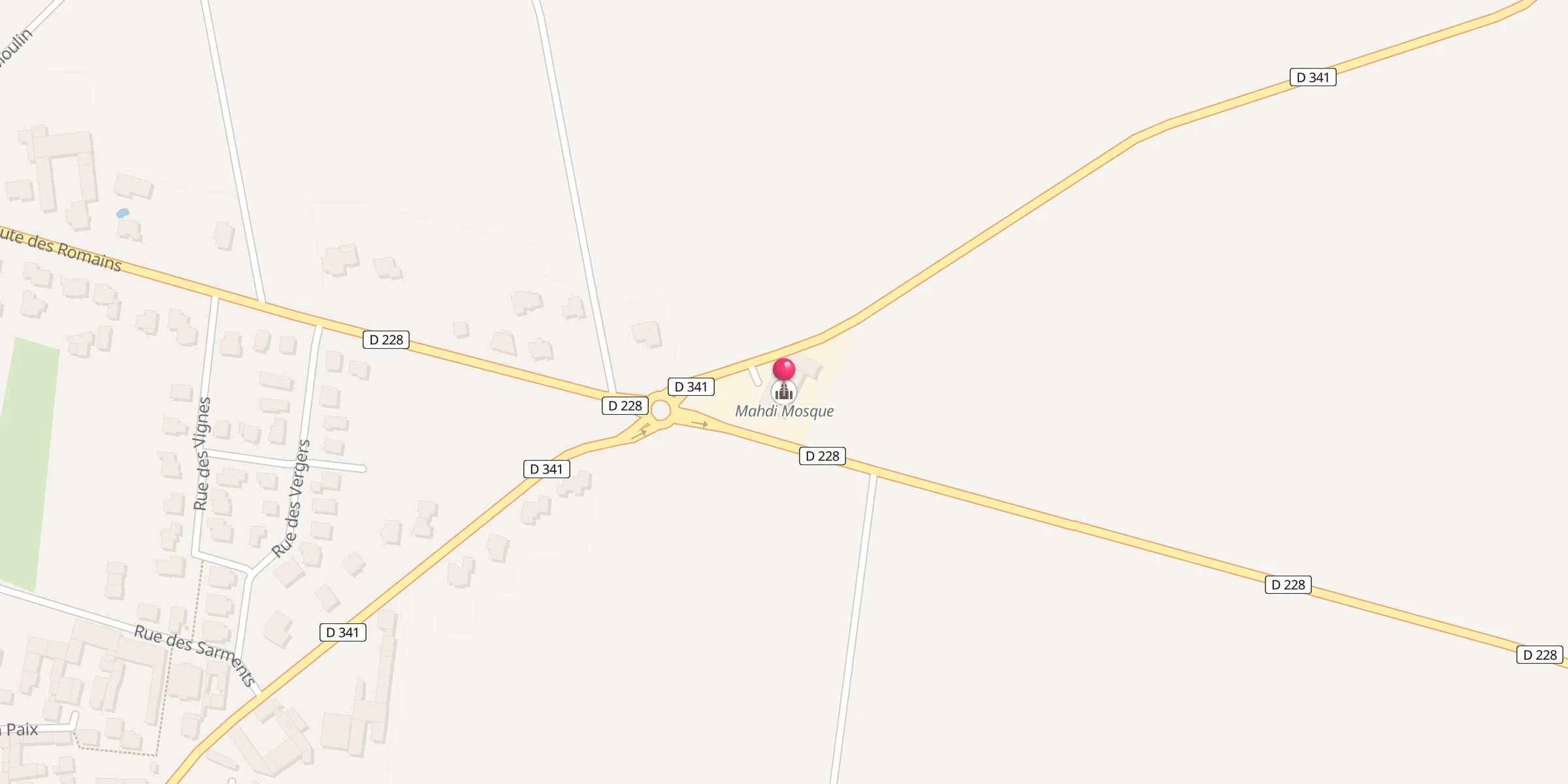 Carte de localisation : Mosquée Mahdi