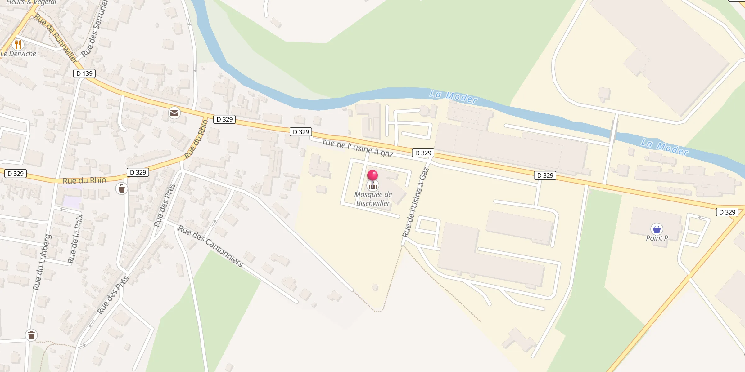 Carte de localisation : Mosquée de Bischwiller