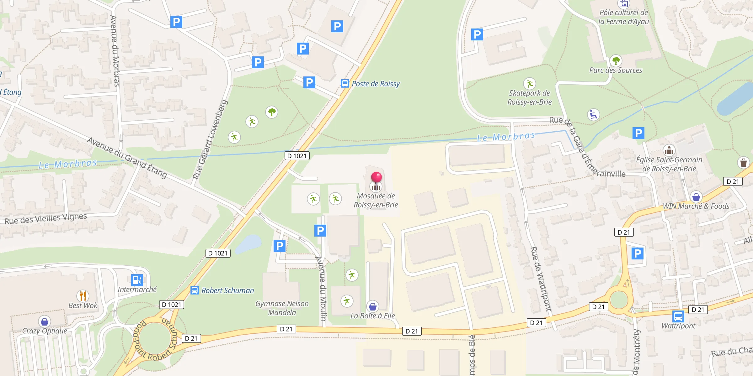 Carte de localisation : Mosquée de Roissy-en-Brie