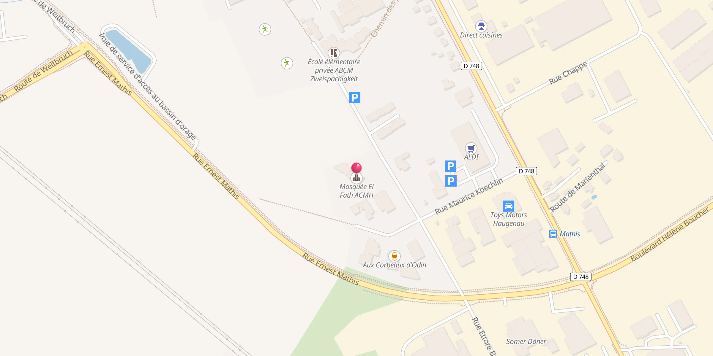 Carte de localisation : Mosquée El Fath ACMH