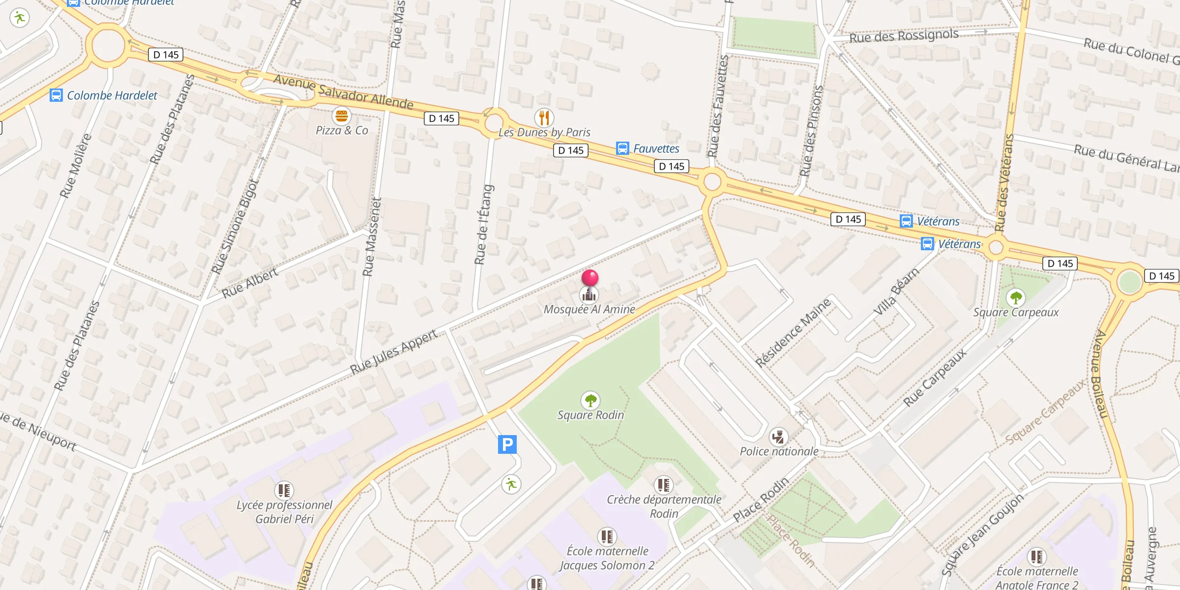 Carte de localisation : Mosquée Al Amine