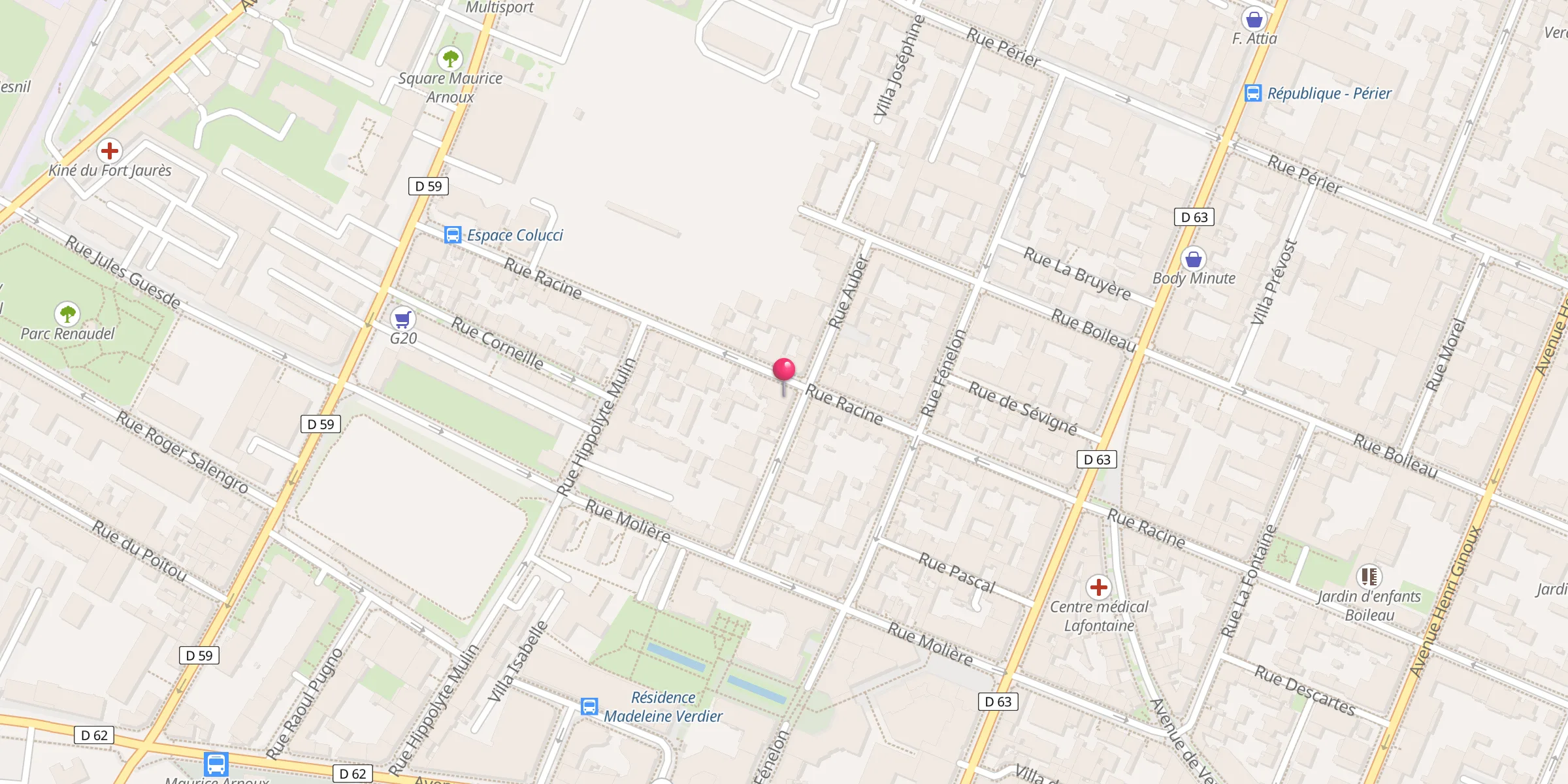 Carte de localisation : Association mosquée de Montrouge