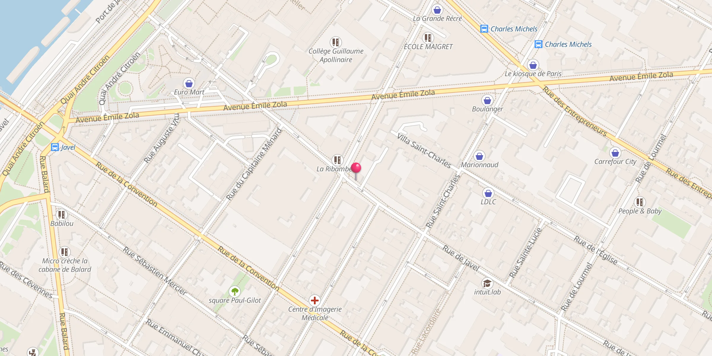 Carte de localisation : Mosquée de Paris 15ème