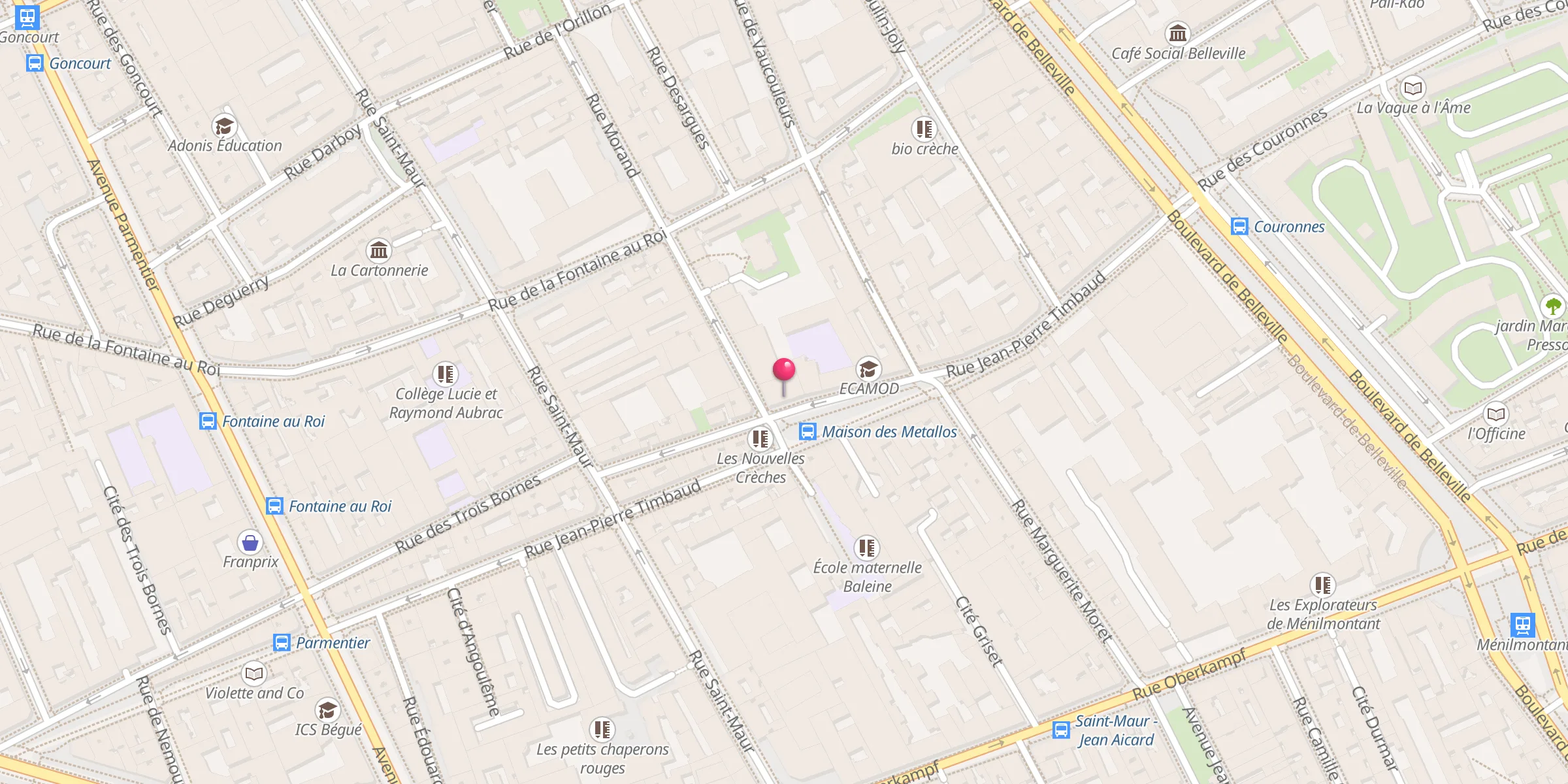 Carte de localisation : Mosquée Omar bn El Khattab