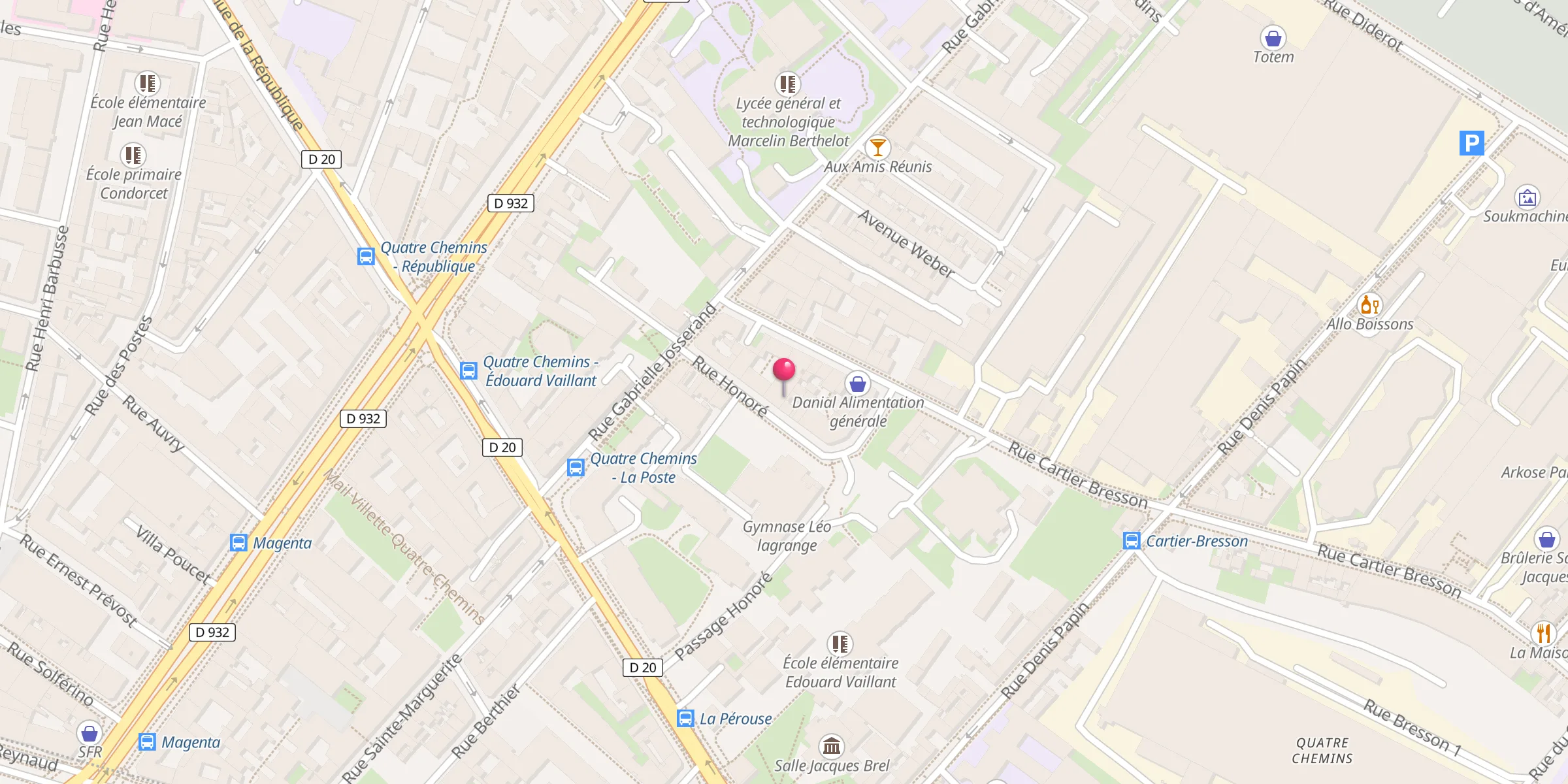 Carte de localisation : Ass Culturelle Fraternité De Pantin