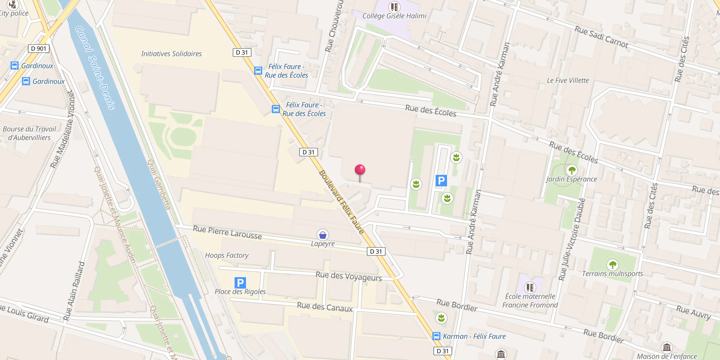 Carte de localisation : Masjîd de la Fraternité